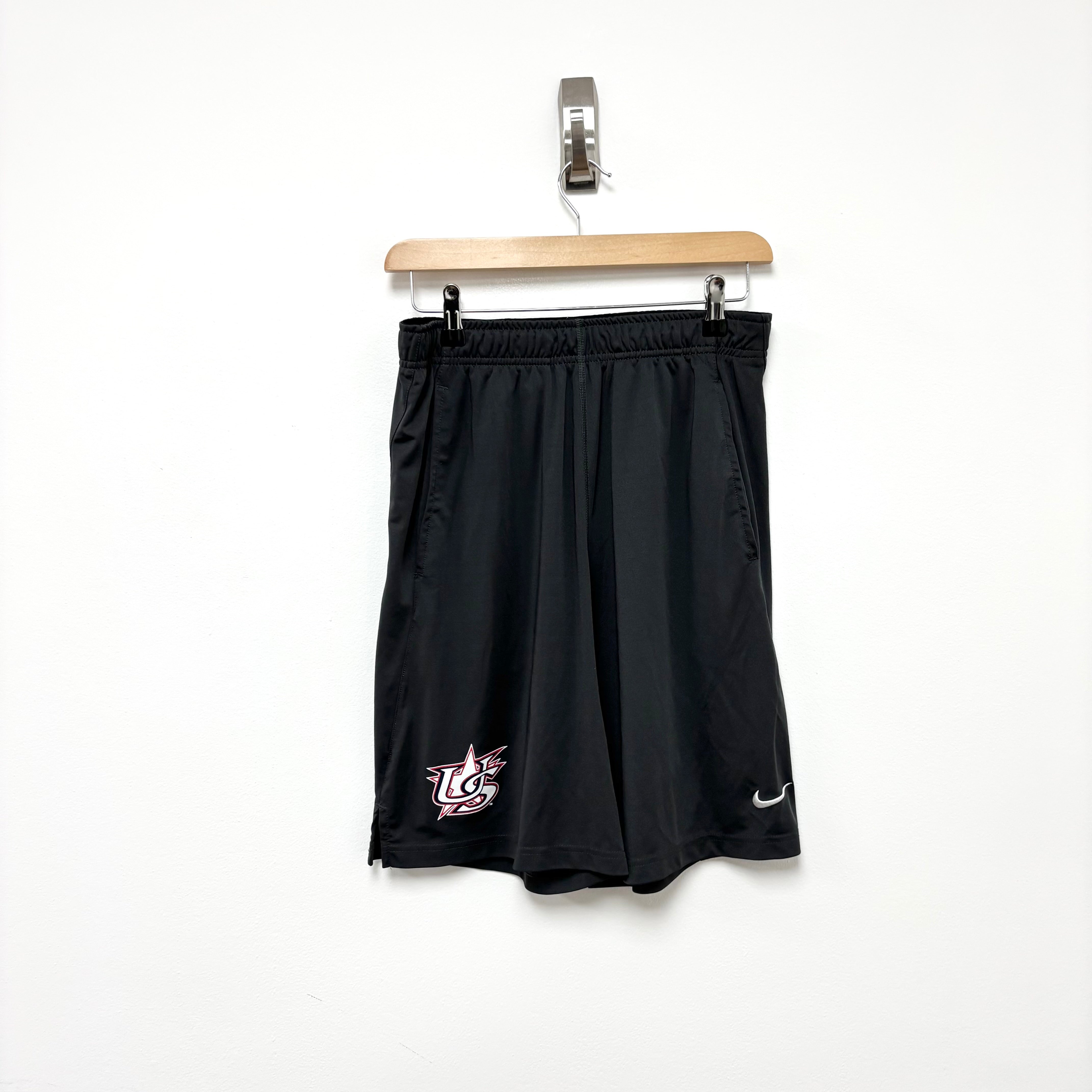 Nike Shorts Mens Medium Grey Dri Fit Running Sports Gym Athletic Pockets