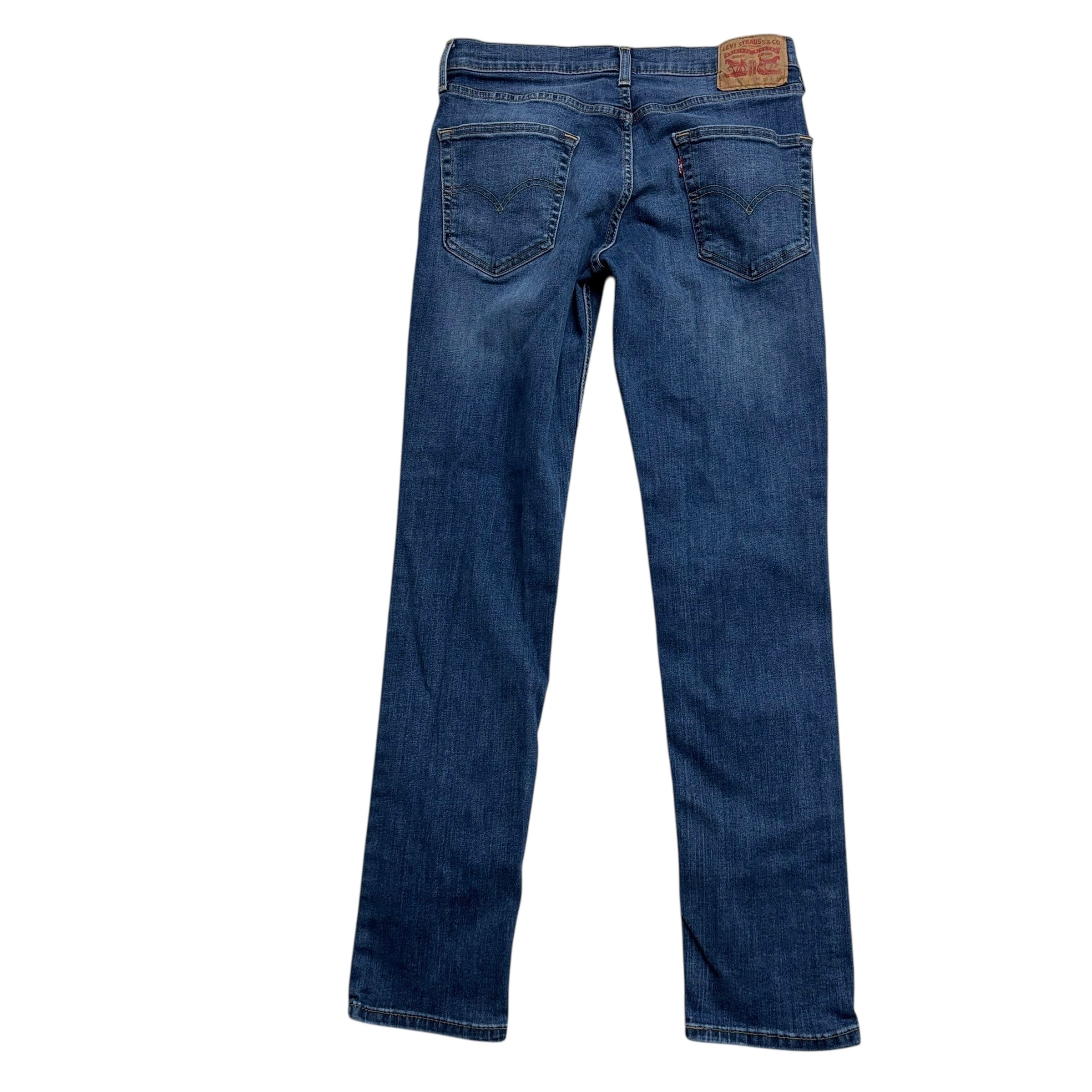 Levis 511 Jeans W30 L32 Mens Mid Blue Slim Fit Stretch Denim (E)