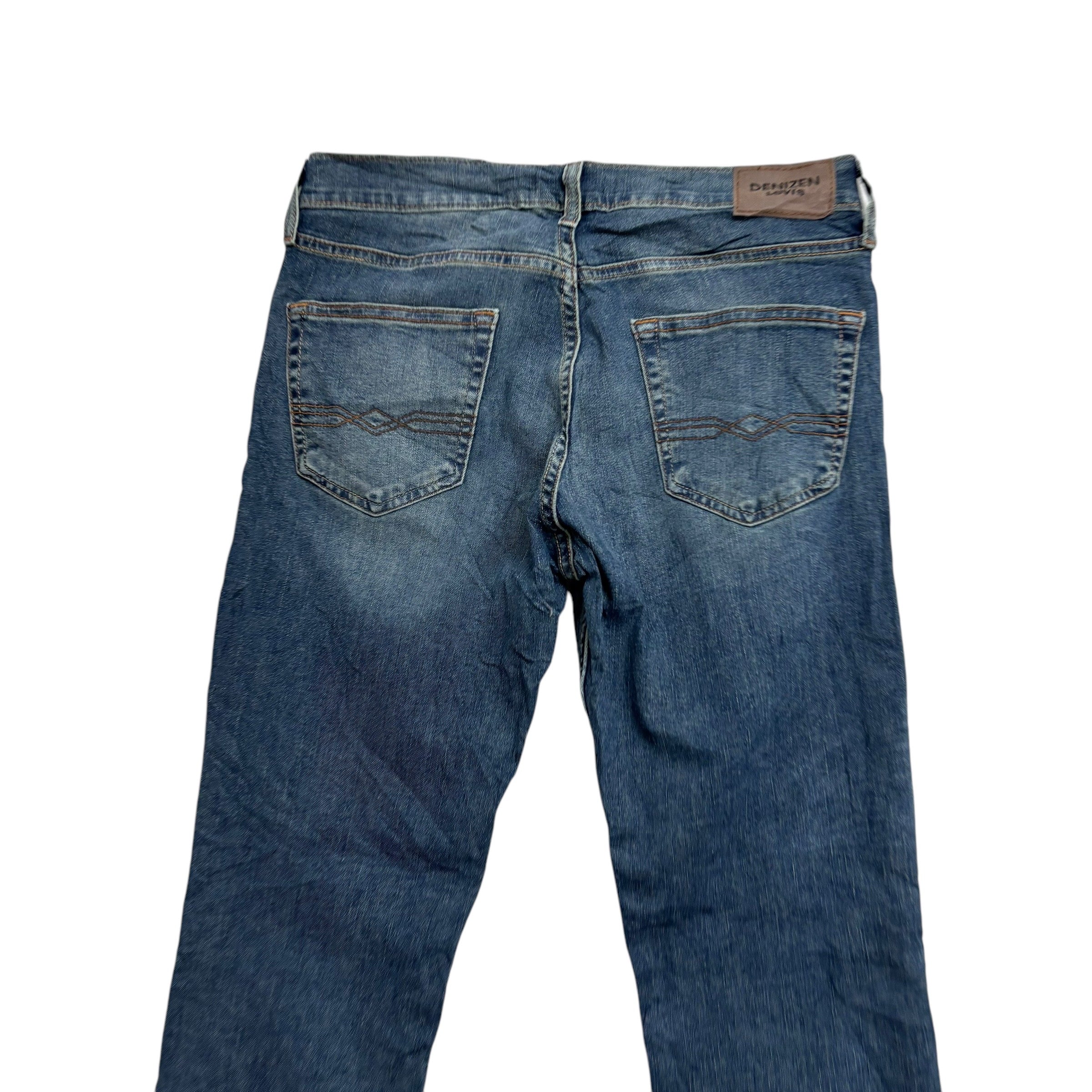 Levis Denizen Jeans W30 L30 Mens Mid Blue Slim Fit Stretch Denim (E)