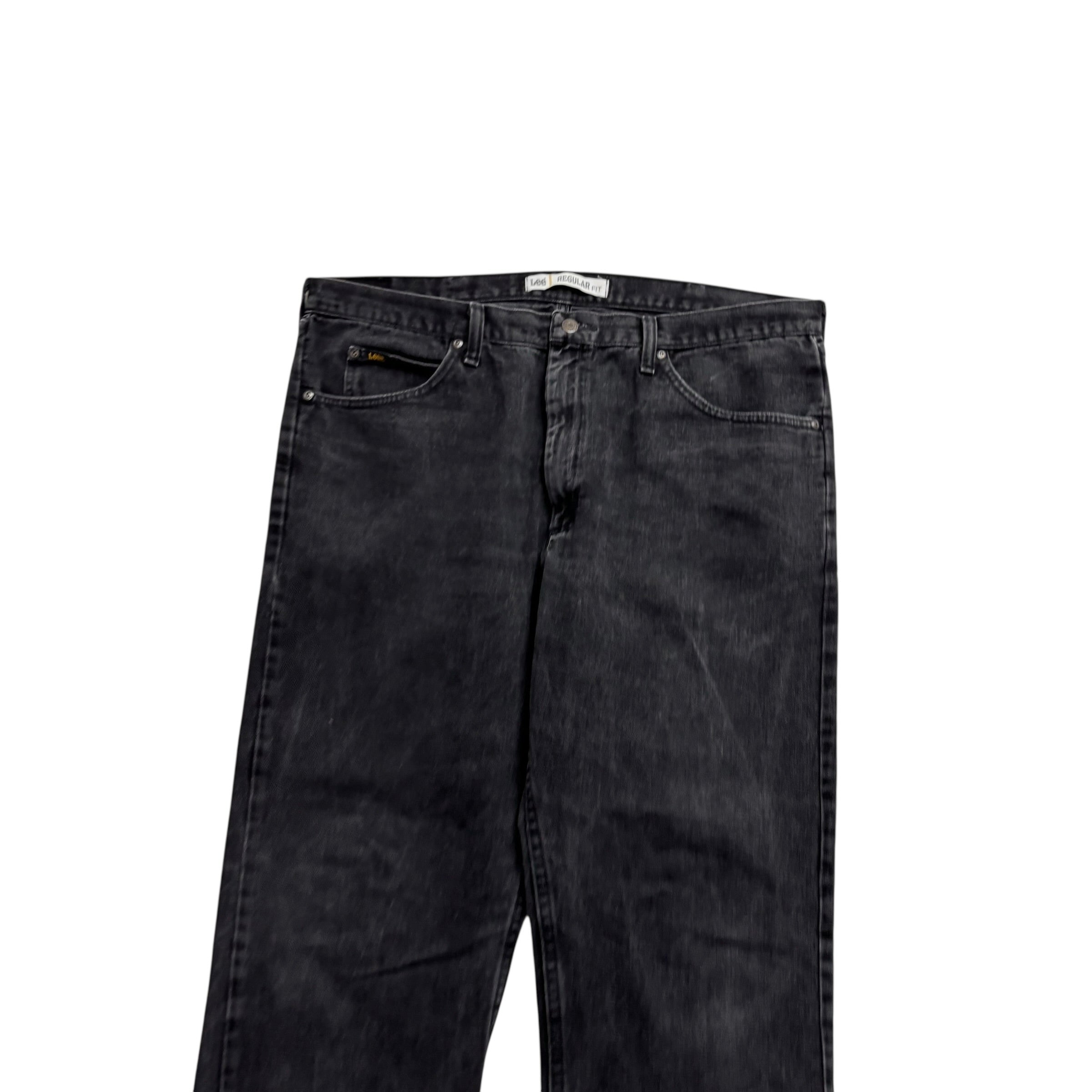 Lee Jeans W40 L32 Mens Black Regular Straight Fit Vintage Denim (E)