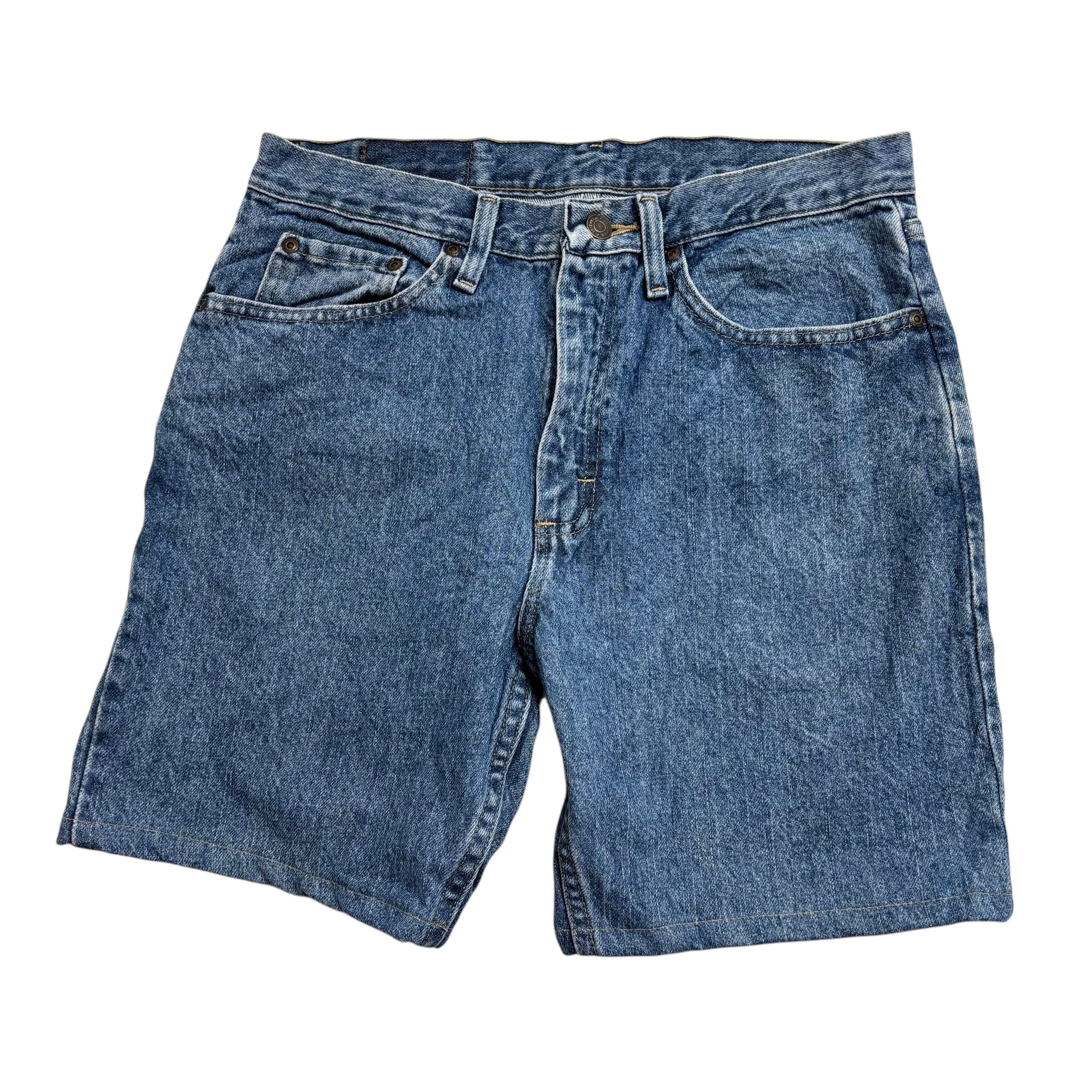 Wrangler Denim Shorts W31 Mens Mid Blue 7in Regular Fit