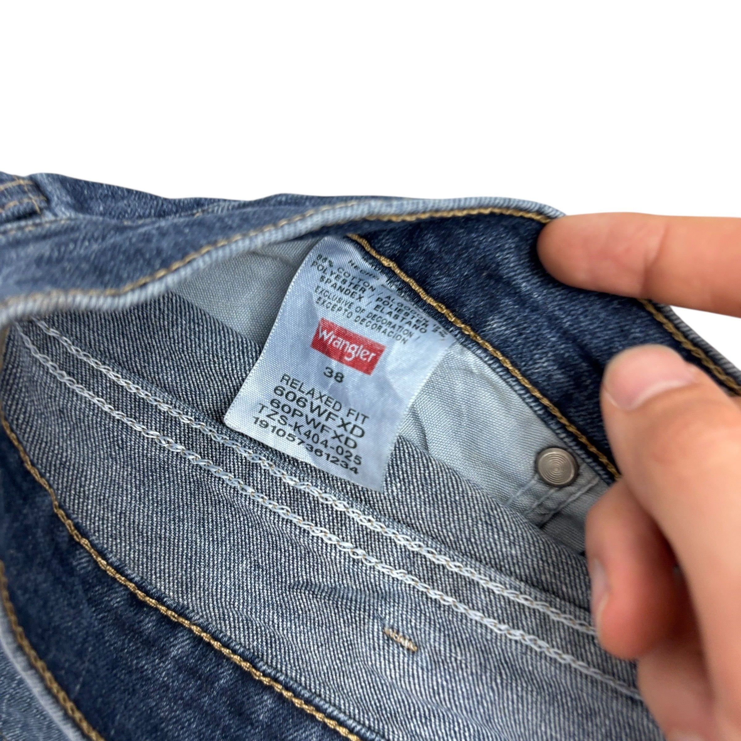 Wrangler Baggy Jorts W38 Mens Denim Shorts Dark Blue Relaxed Fit Stretch