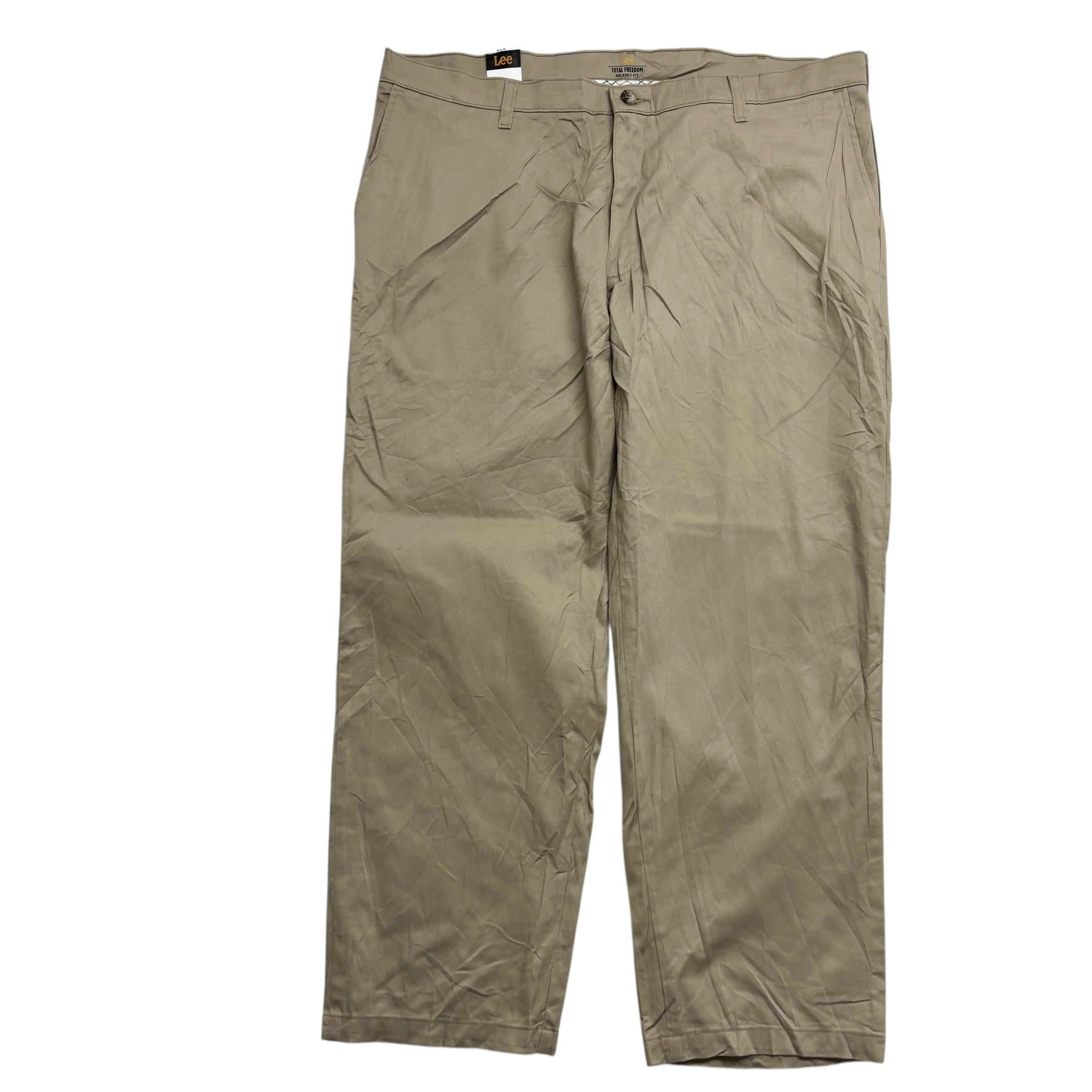 Lee Trousers W40 L30 Mens Khaki Relaxed Fit Total Freedom Pants NWT