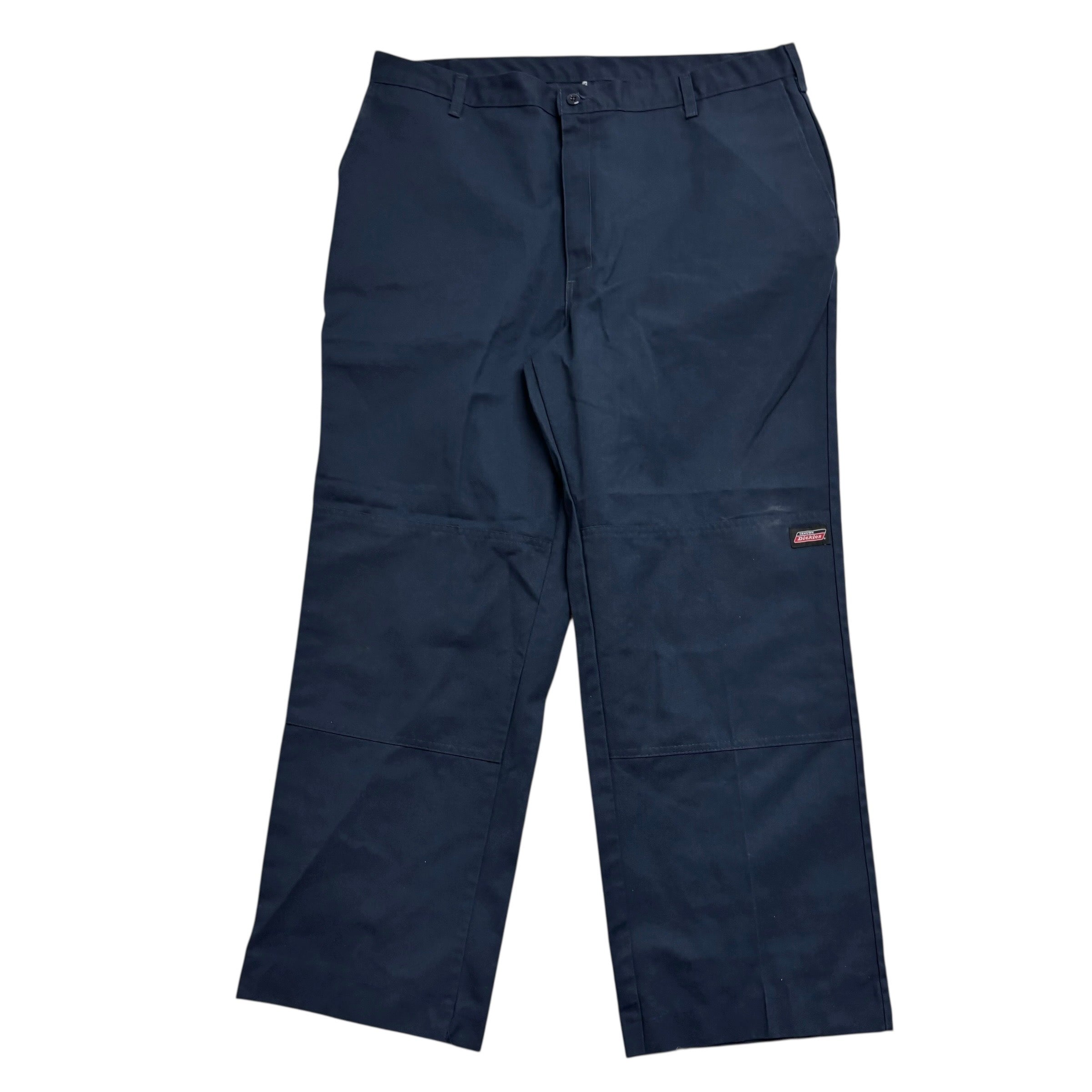 Dickies Double Knee Trousers W38 L29 Mens Navy Blue Relaxed Baggy Fit