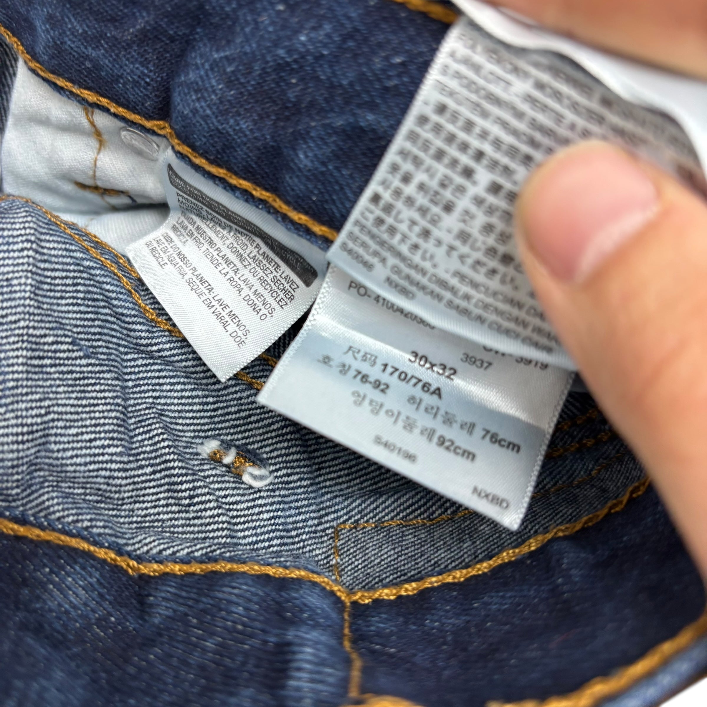 Levis 517 Jeans W30 L32 Mens Dark Blue Regular Bootcut Fit Denim (E)