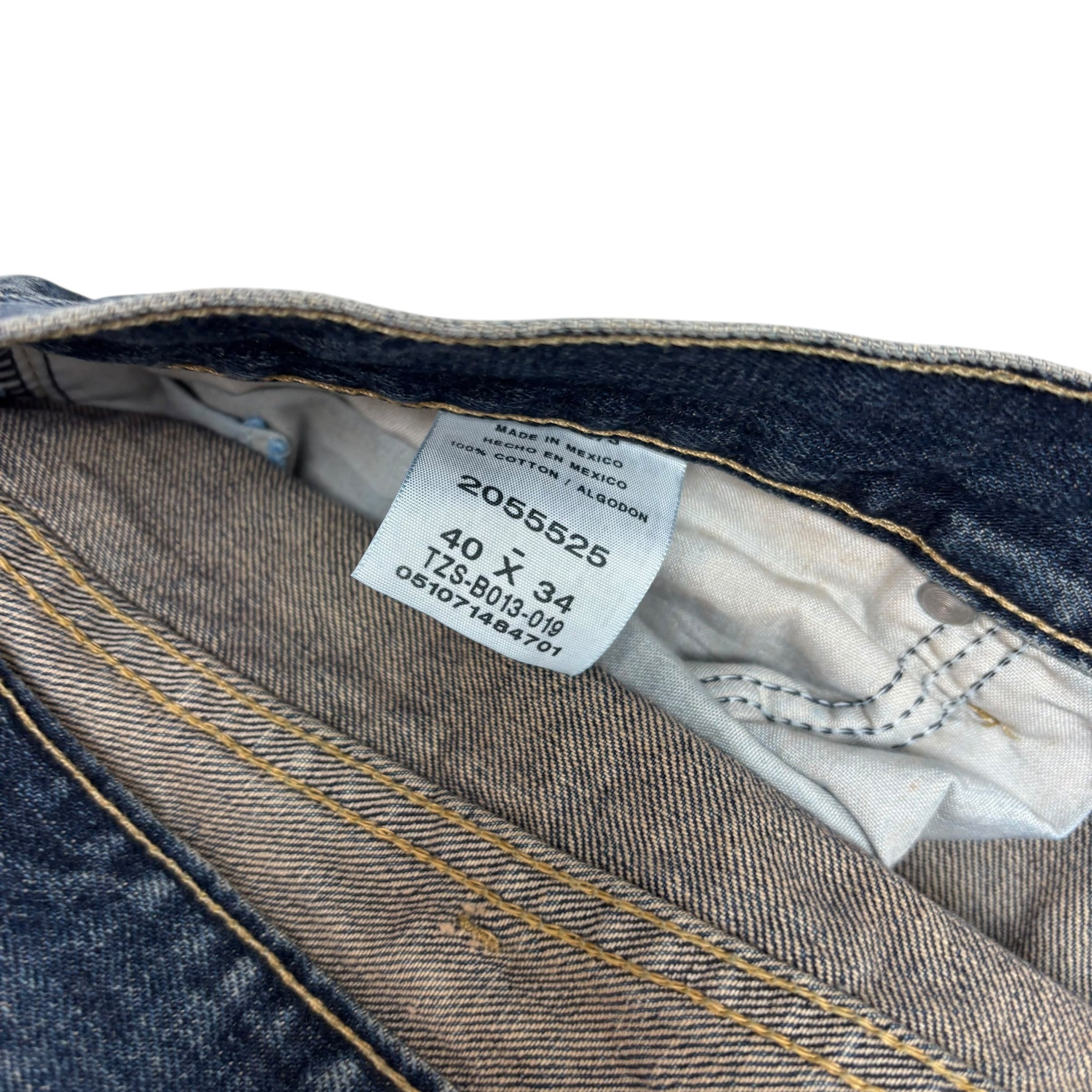 Lee Jeans W40 L27 Mens Dark Blue Baggy Relaxed Straight Fit Denim