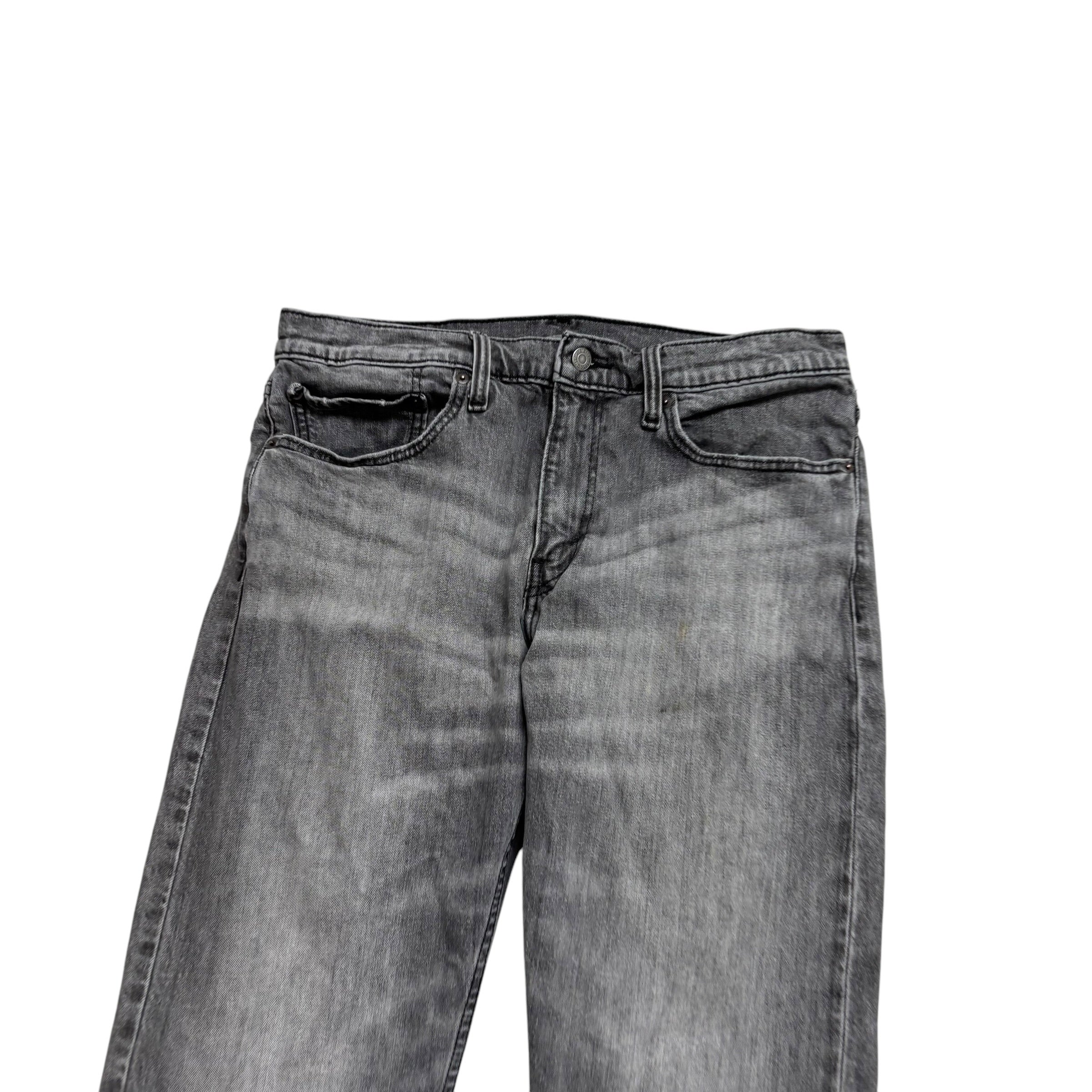 Levis 502 Jeans W34 L29 Mens Grey Regular Tapered Fit Stretch Denim
