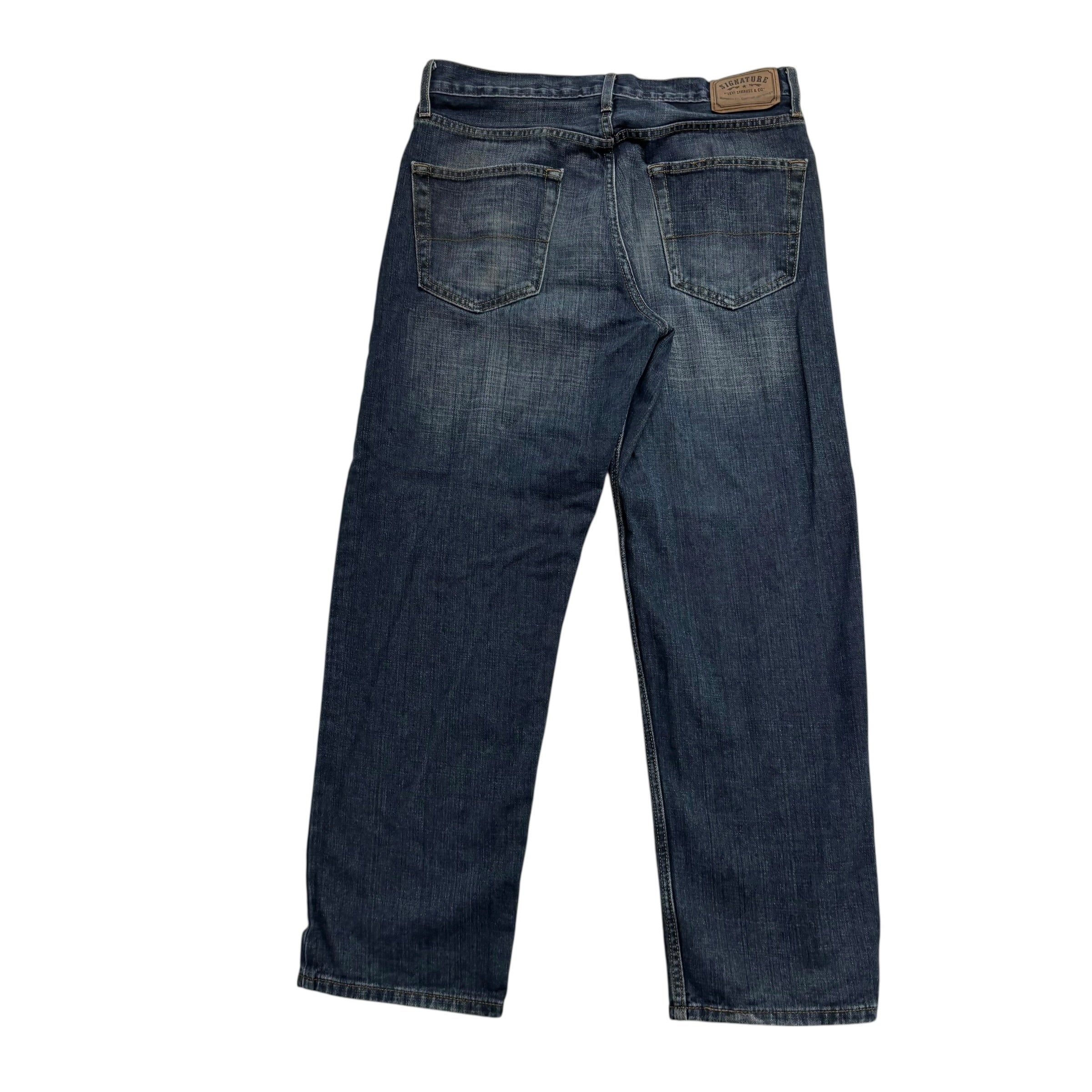 Levis Signature Jeans W34 L30 Mens Dark Blue Relaxed Baggy Fit Vintage (E)