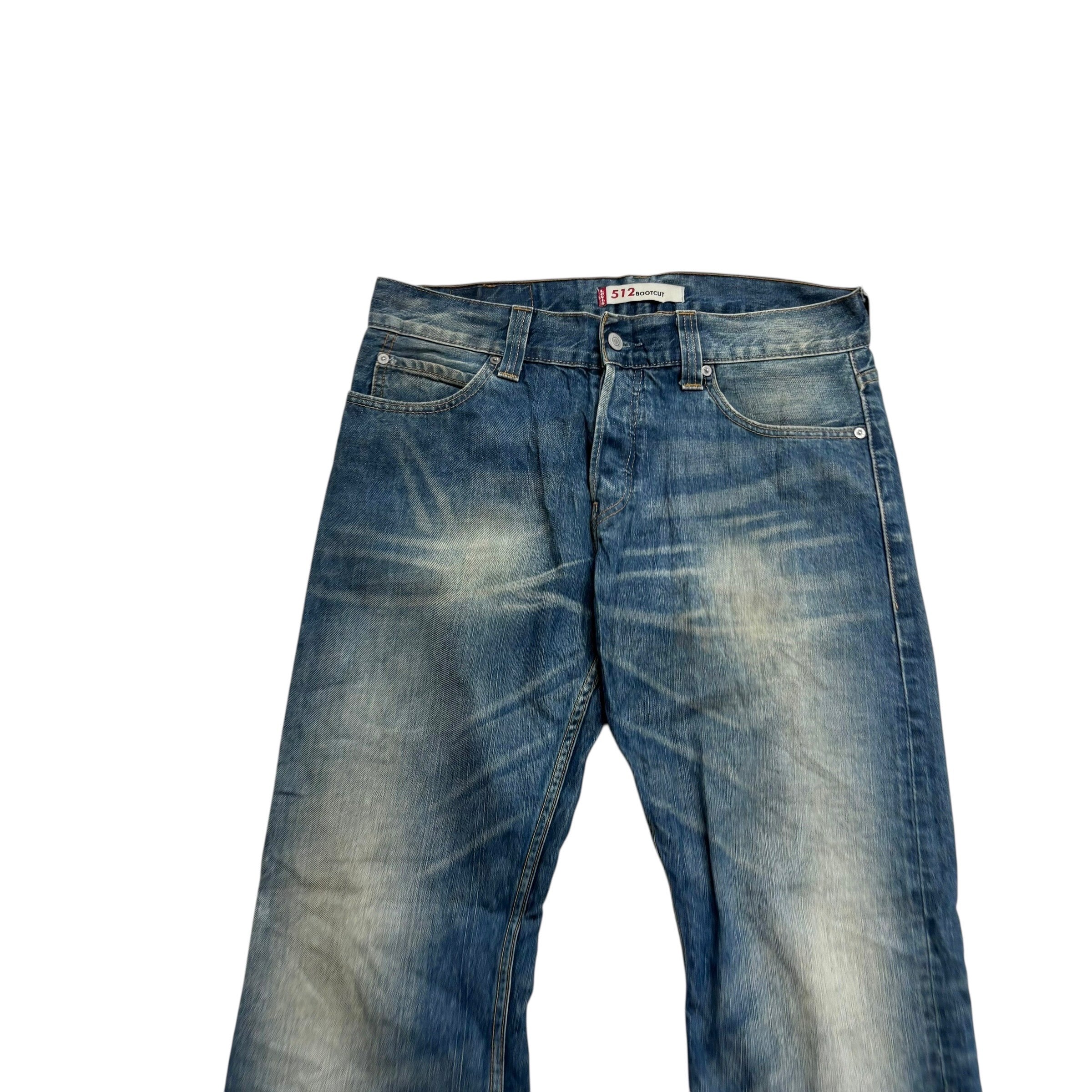 Levis 512 Jeans W34 L32 Mens Dark Blue Regular Bootcut Fit Vintage Denim