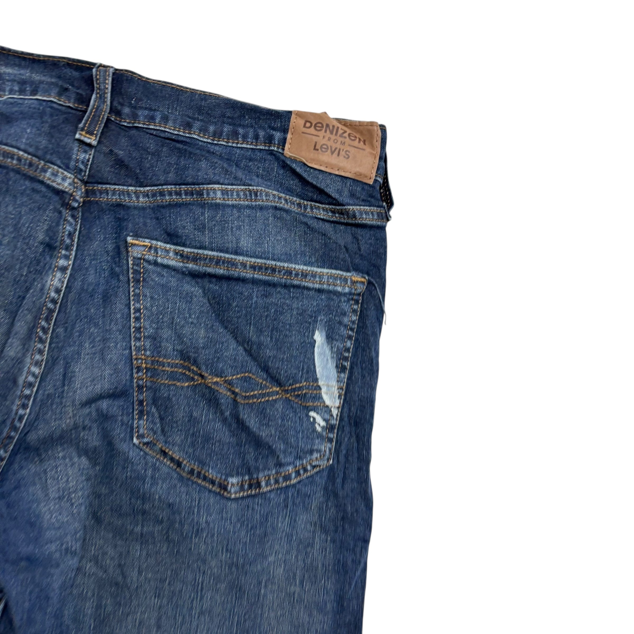 Levis Denizen Jeans W34 L32 Mens Dark Blue Slim Straight Fit Stretch Denim