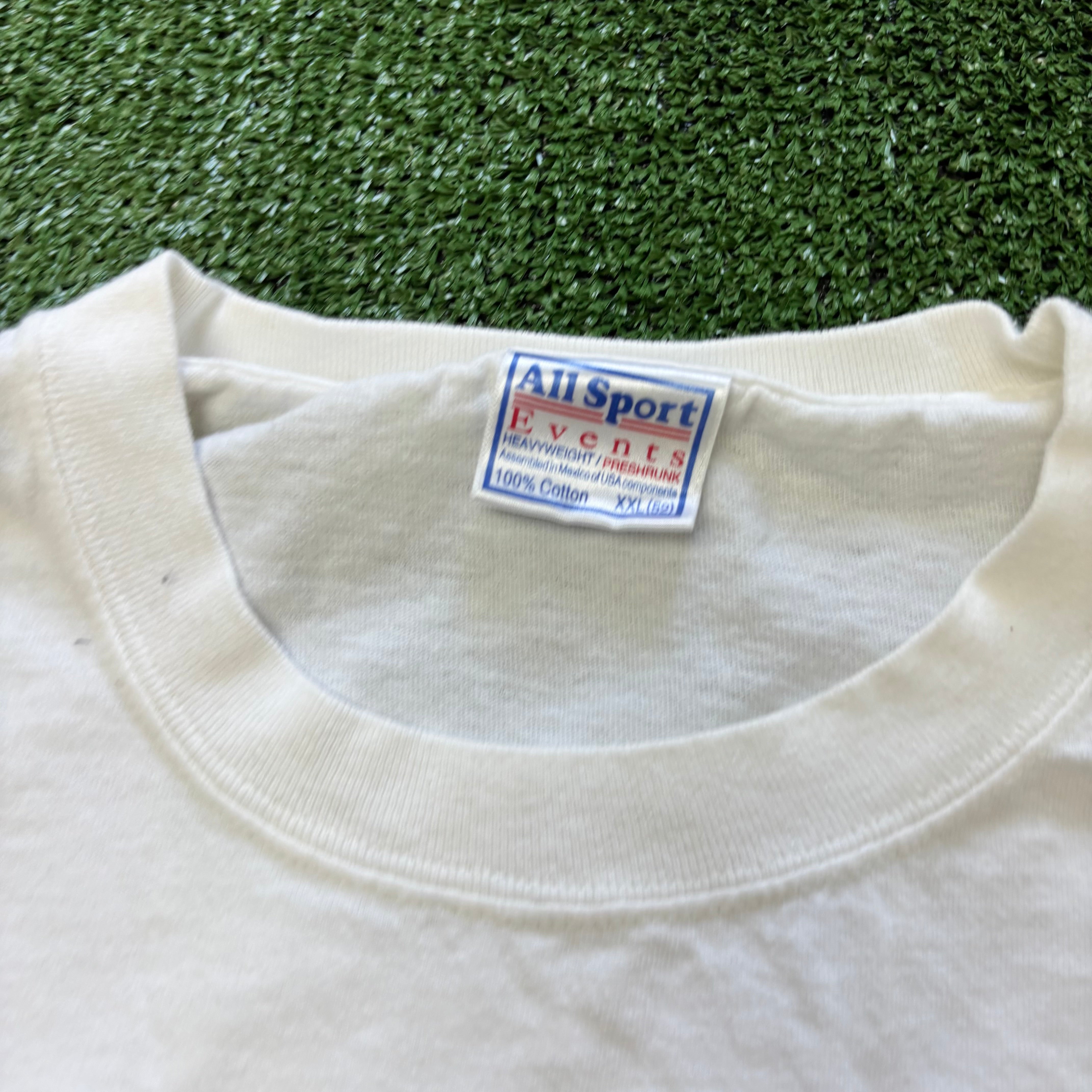 Vintage T Shirt Mens XXL White Single Stitch Graphic Print 90s USA (E)