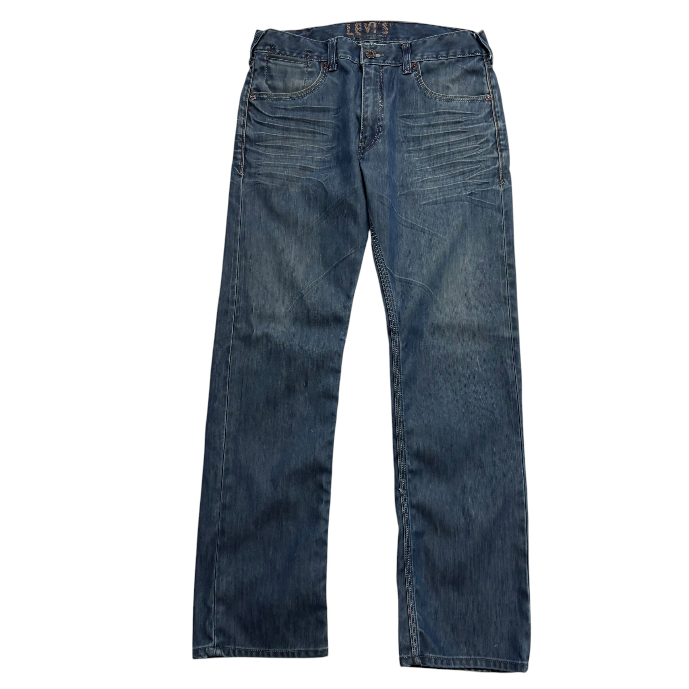 Levis 514 Jeans W36 L34 Mens Dark Blue Regular Straight Fit Vintage Denim