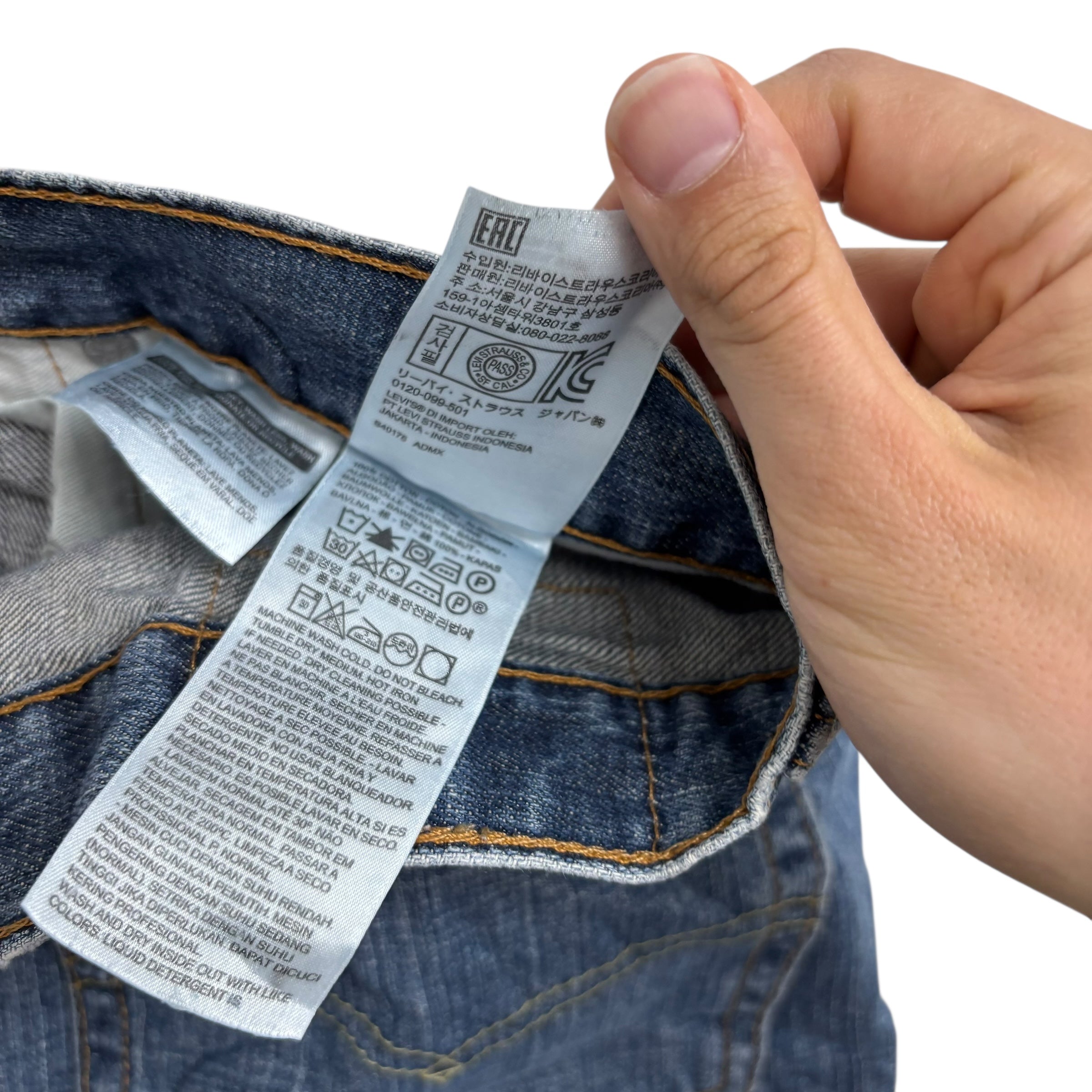 Levis 550 Jeans W44 L29 Mens Mid Blue Baggy Relaxed Straight Fit Denim (F)