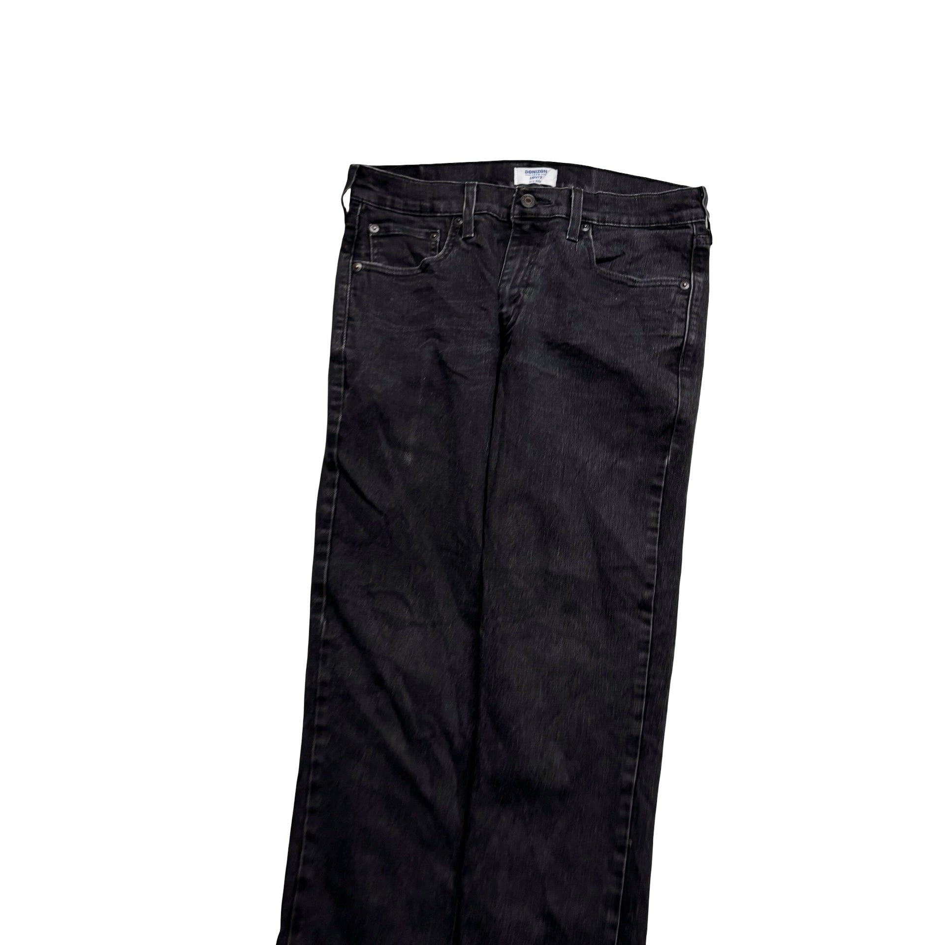 Levis Denizen Jeans W30 L30 Mens Black Slim Fit Stretch Denim (E)