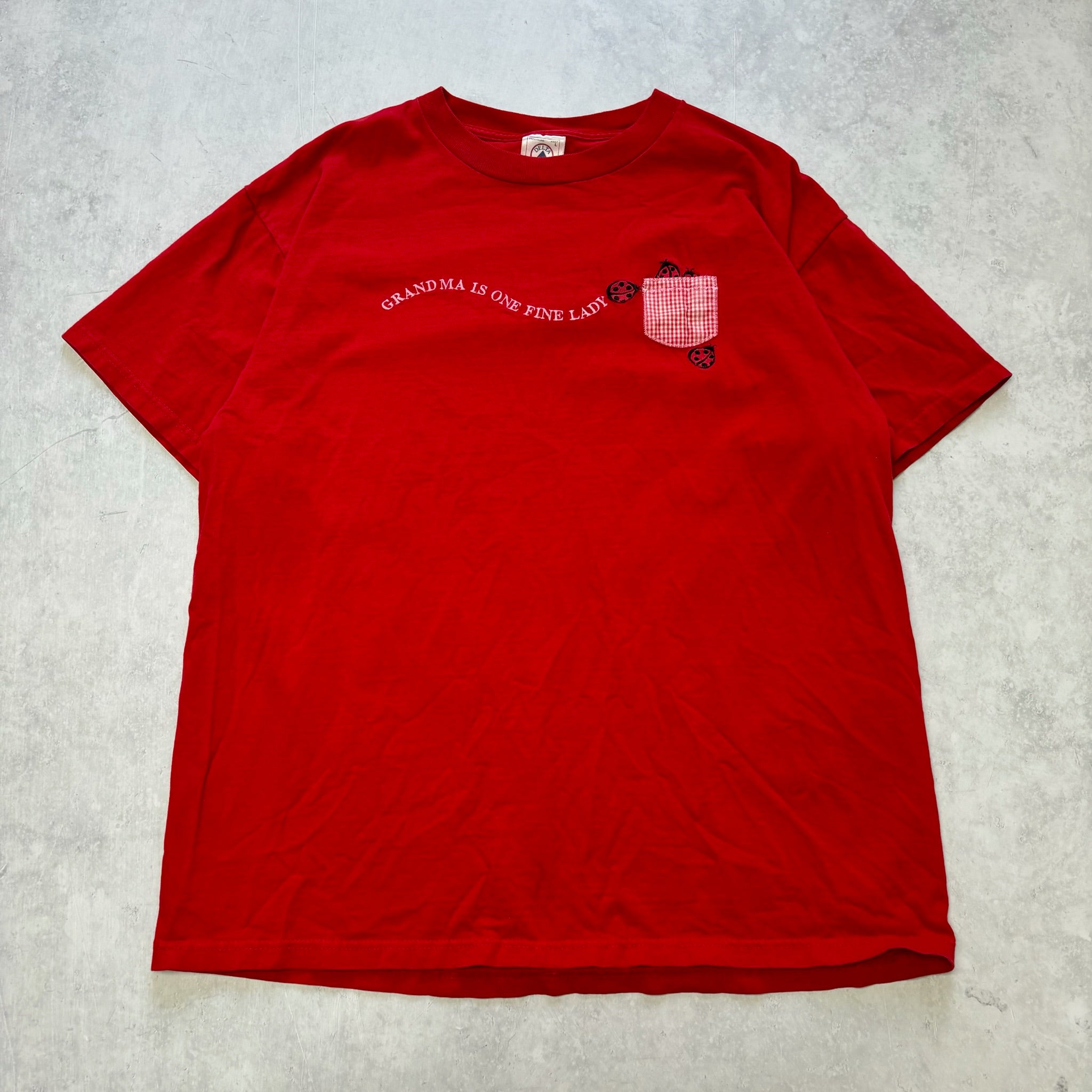 Vintage T Shirt Mens Large Red Graphic Print 90s USA