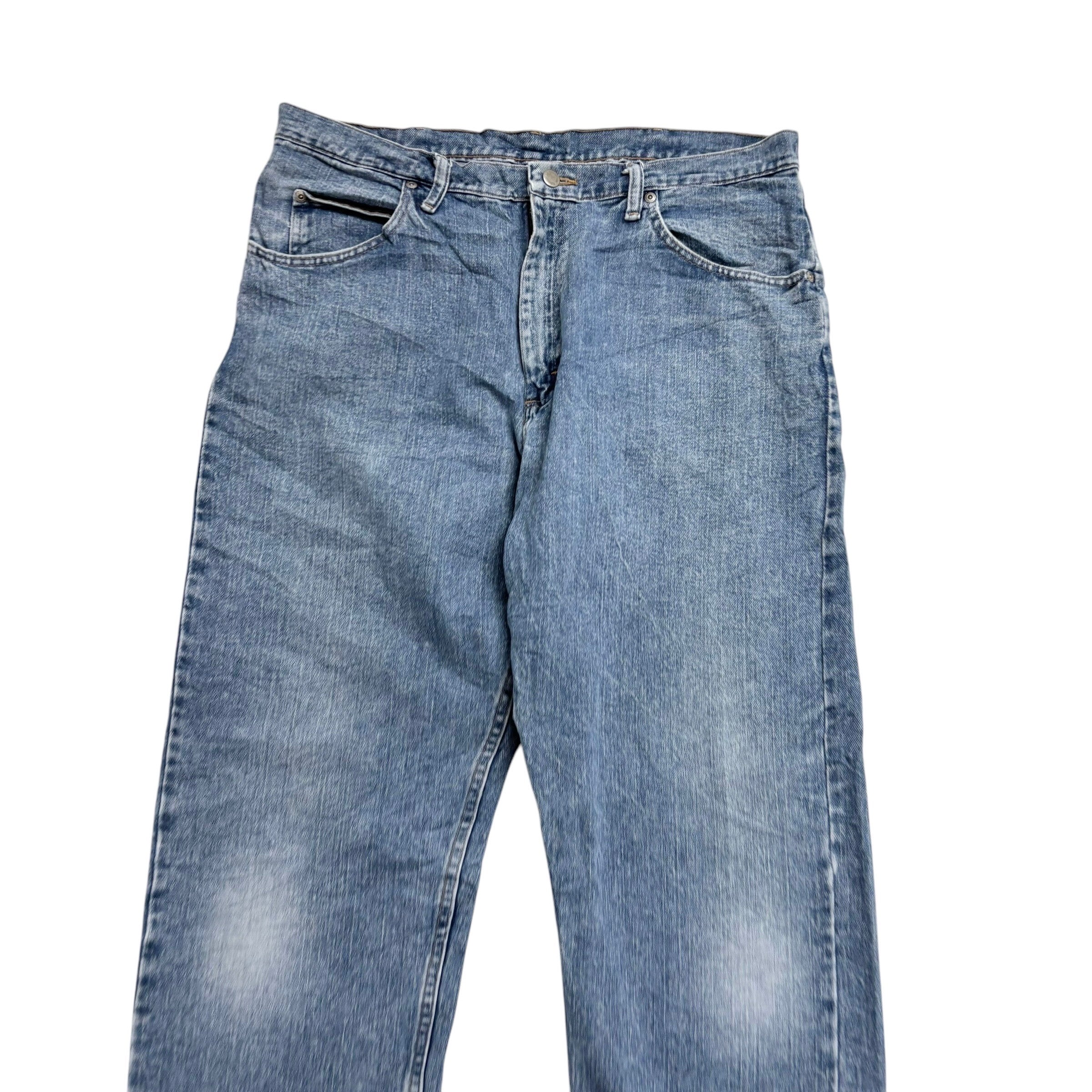 Wrangler Jeans W38 L32 Mens Light Blue Relaxed Straight Fit  Denim (G)