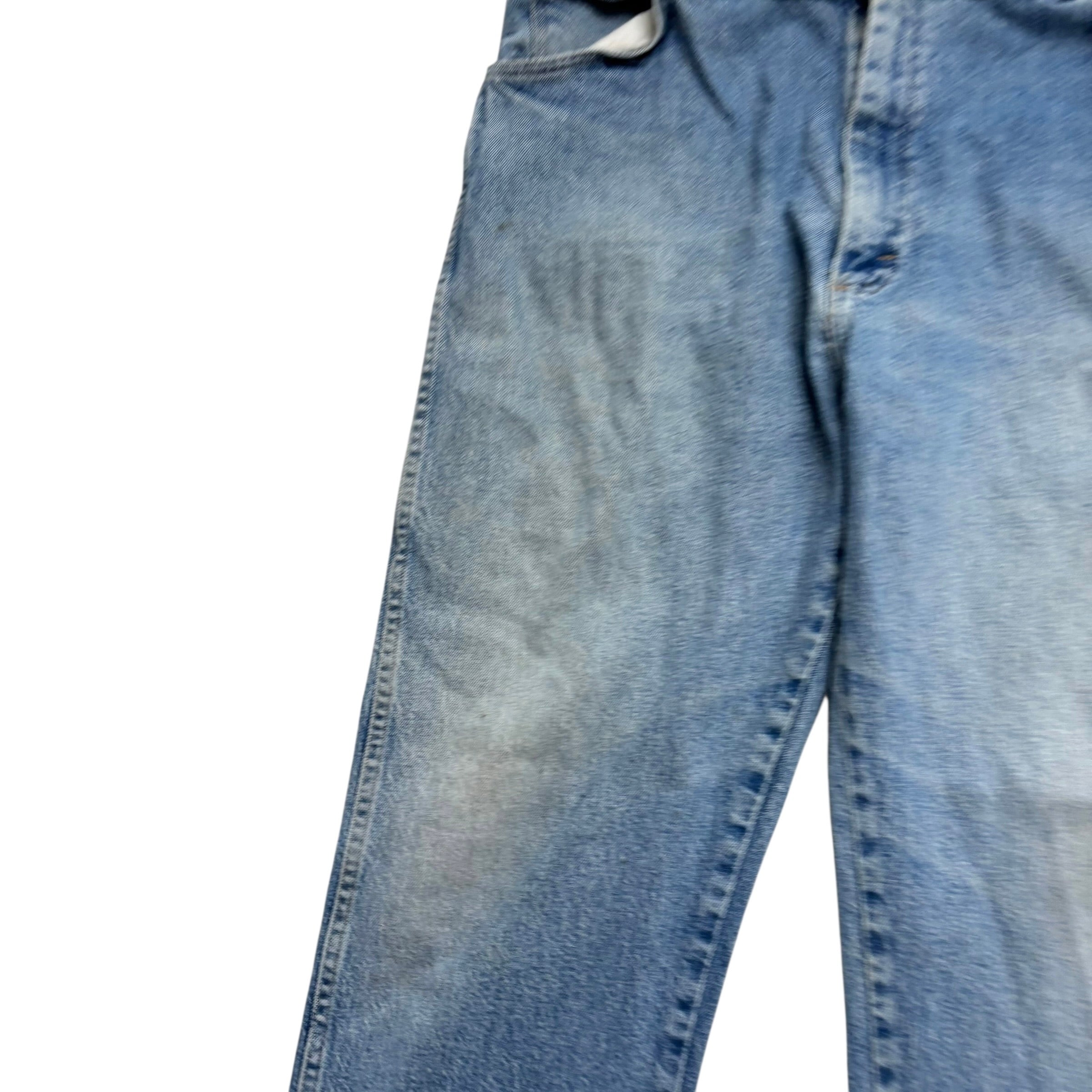 Wrangler Jeans W38 L32 Mens Light Blue Regular Straight Fit Stretch Denim (F)