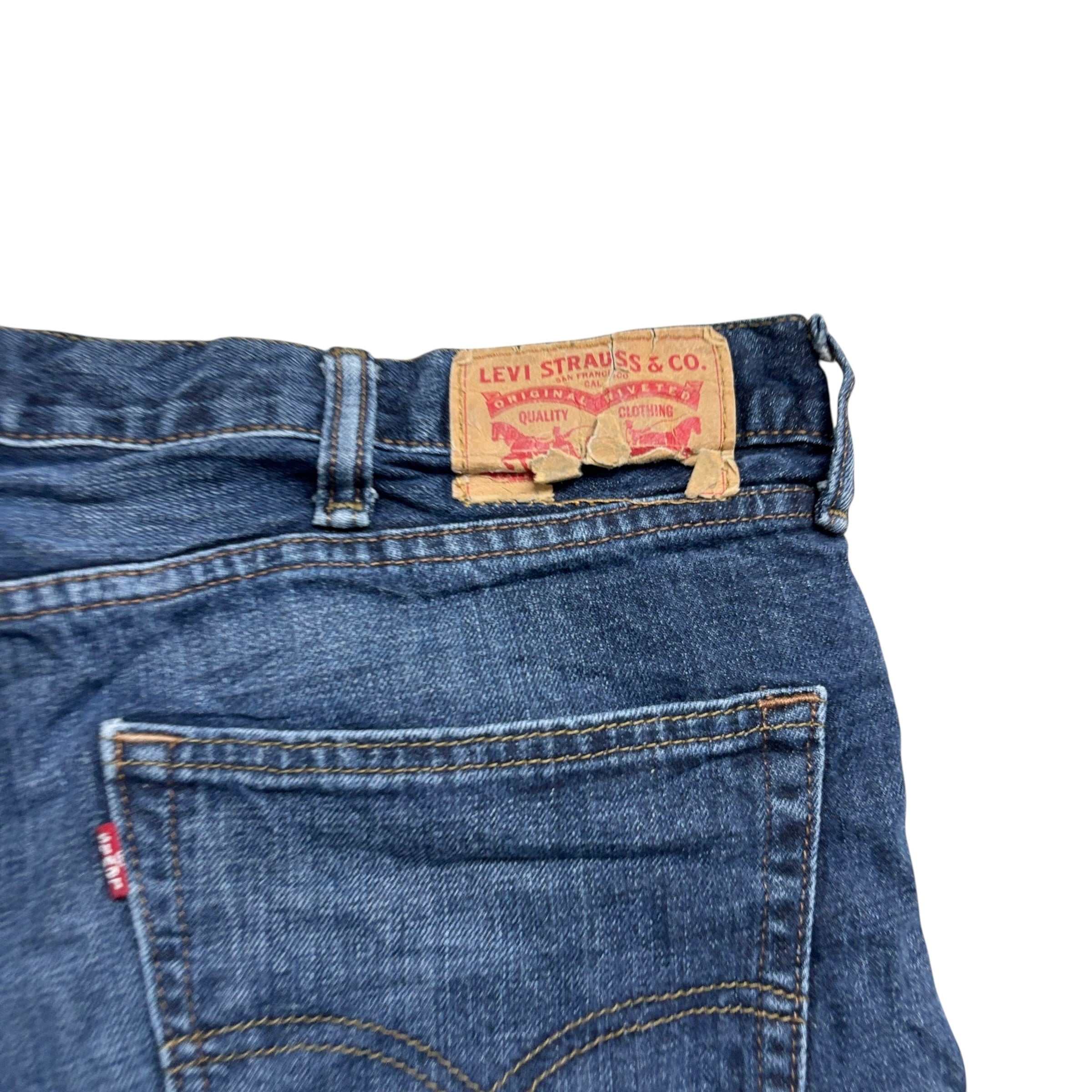 Levis 541 Jeans W38 L30 Mens Dark Blue Athletic Tapered Fit Denim