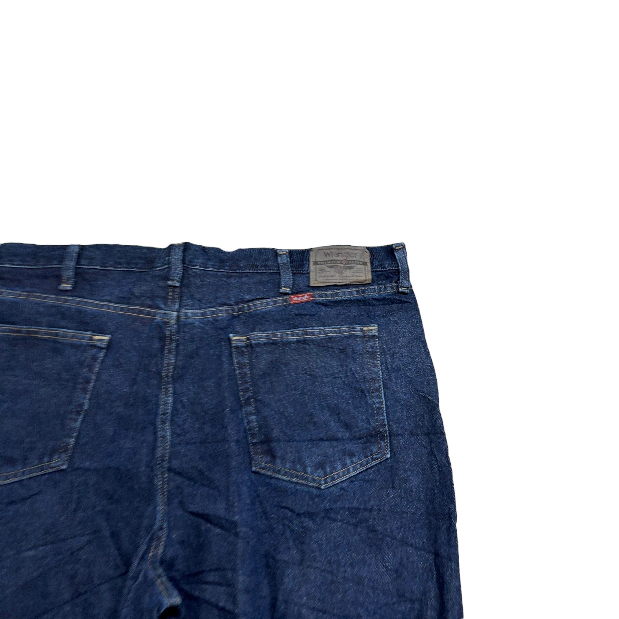 Wrangler Jeans W44 L32 Mens Dark Blue Regular Straight Fit Denim (E)