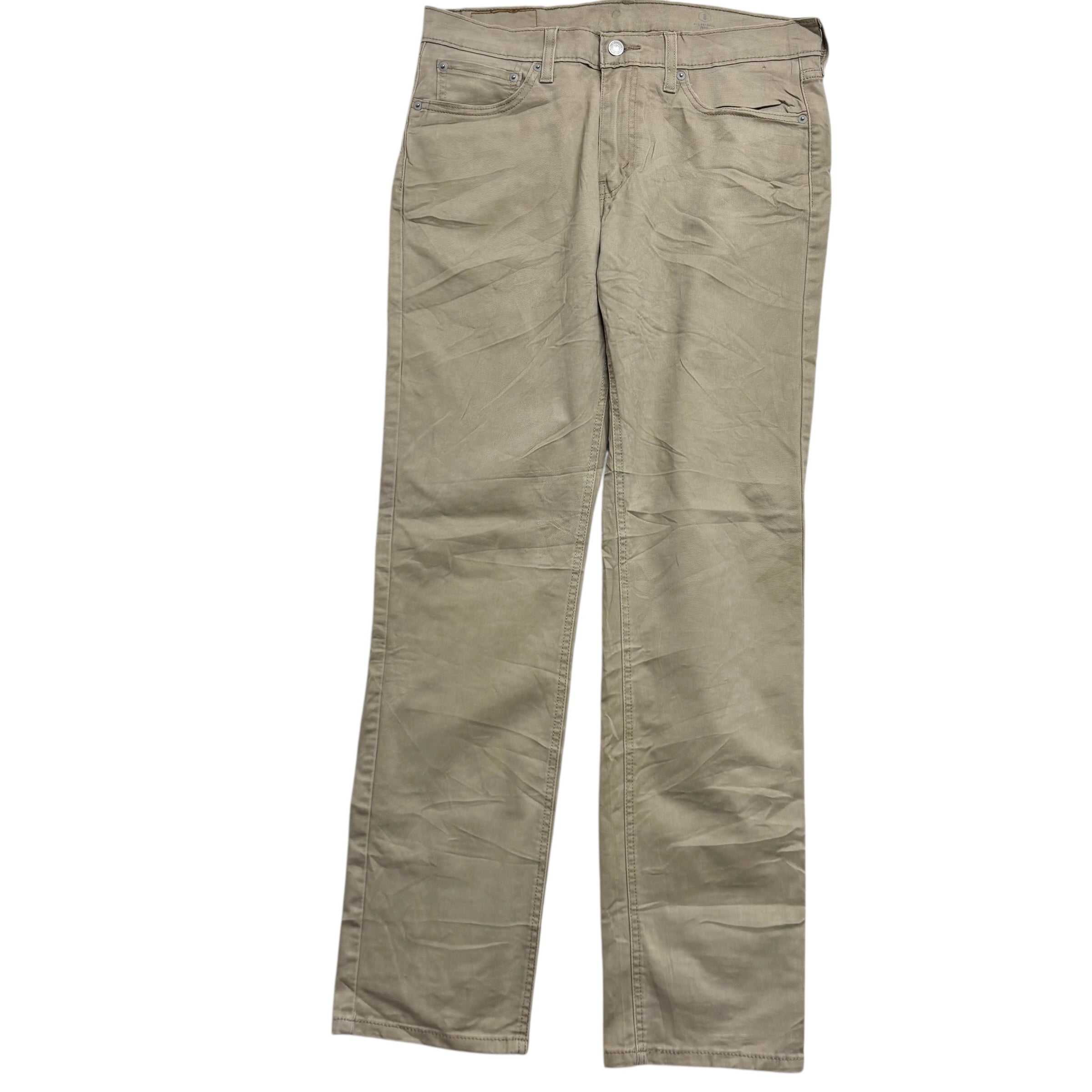 Levis 541 Trousers W32 L33 Mens Beige Athletic Tapered Fit Stretch Pants (E)