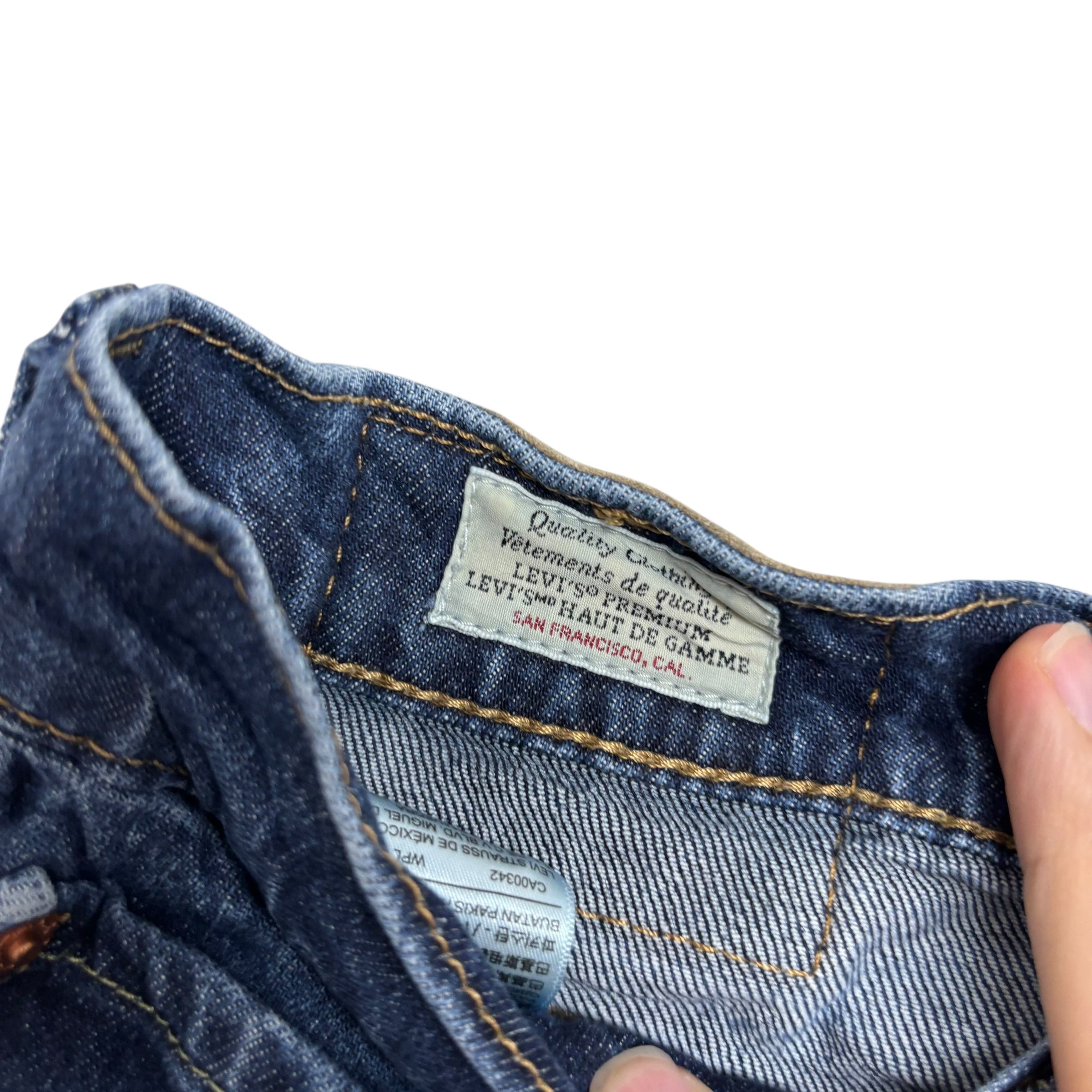 Levis 541 Jeans W34 L34 Mens Dark Blue Athletic Tapered Fit Stretch Denim (E)