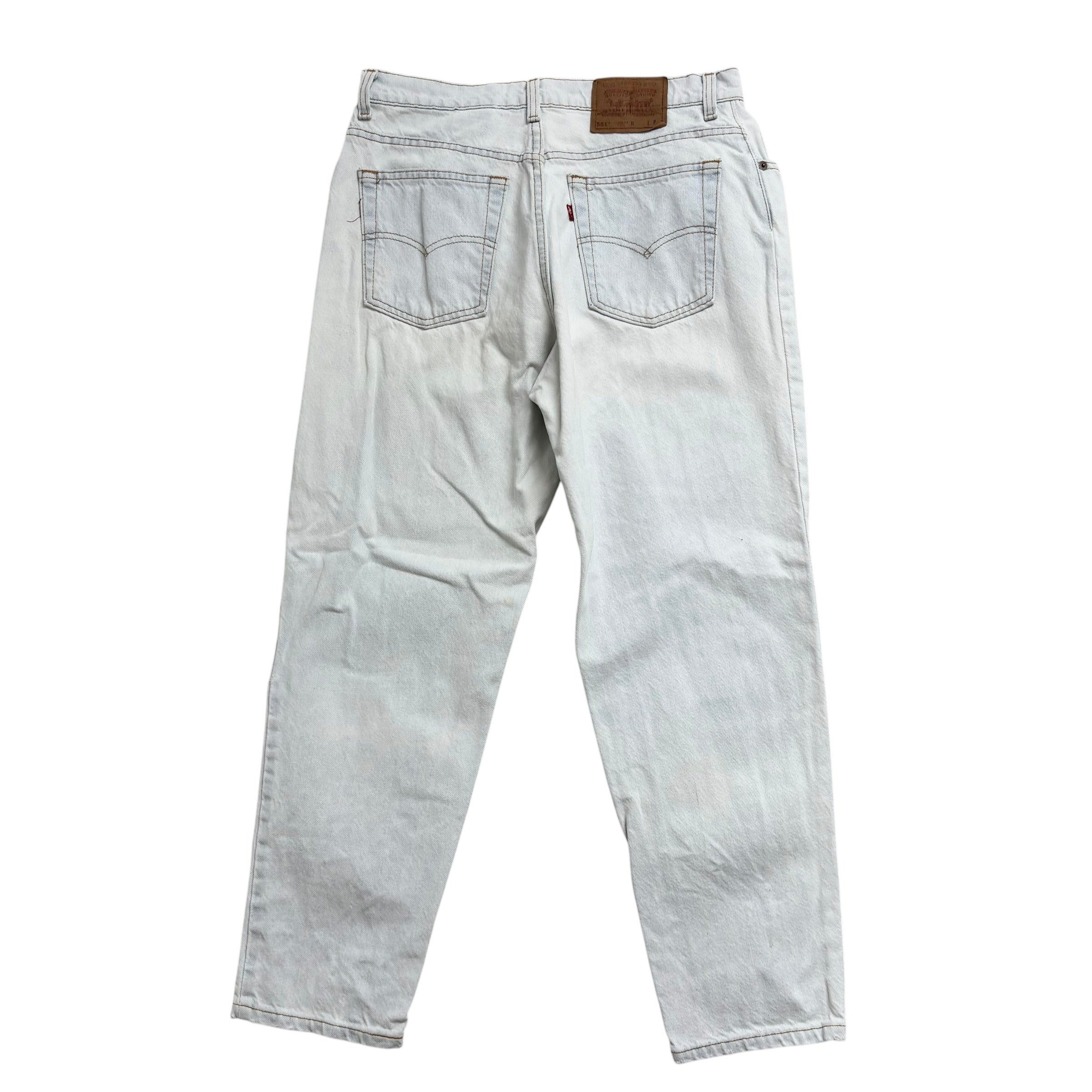 Levis 551 Jeans W32 L28 Womens Light Blue Relaxed Tapered Mom Vintage USA Made
