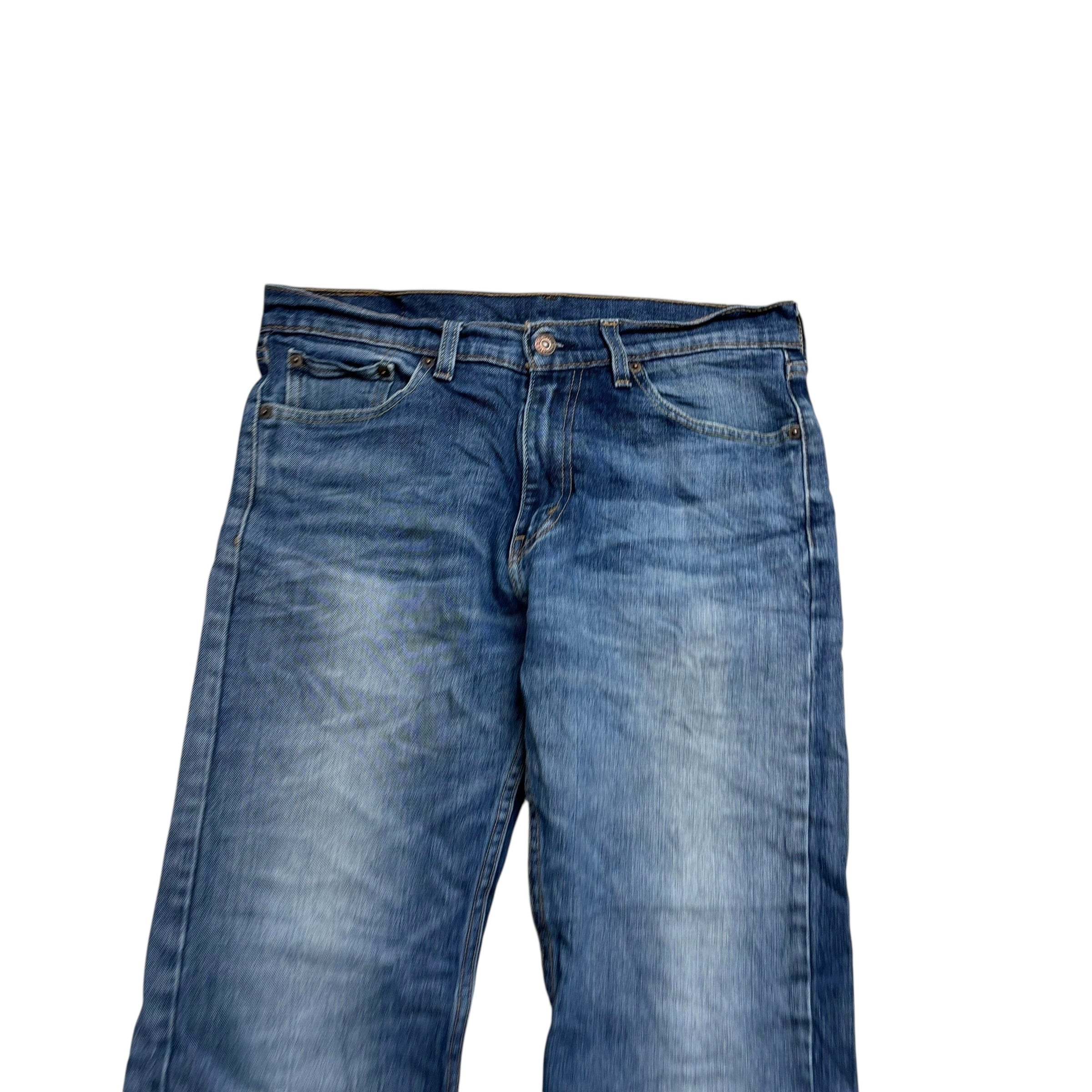 Levis 505 Jeans W30 L28 Mens Mid Blue Regular Straight Fit Stretch Denim
