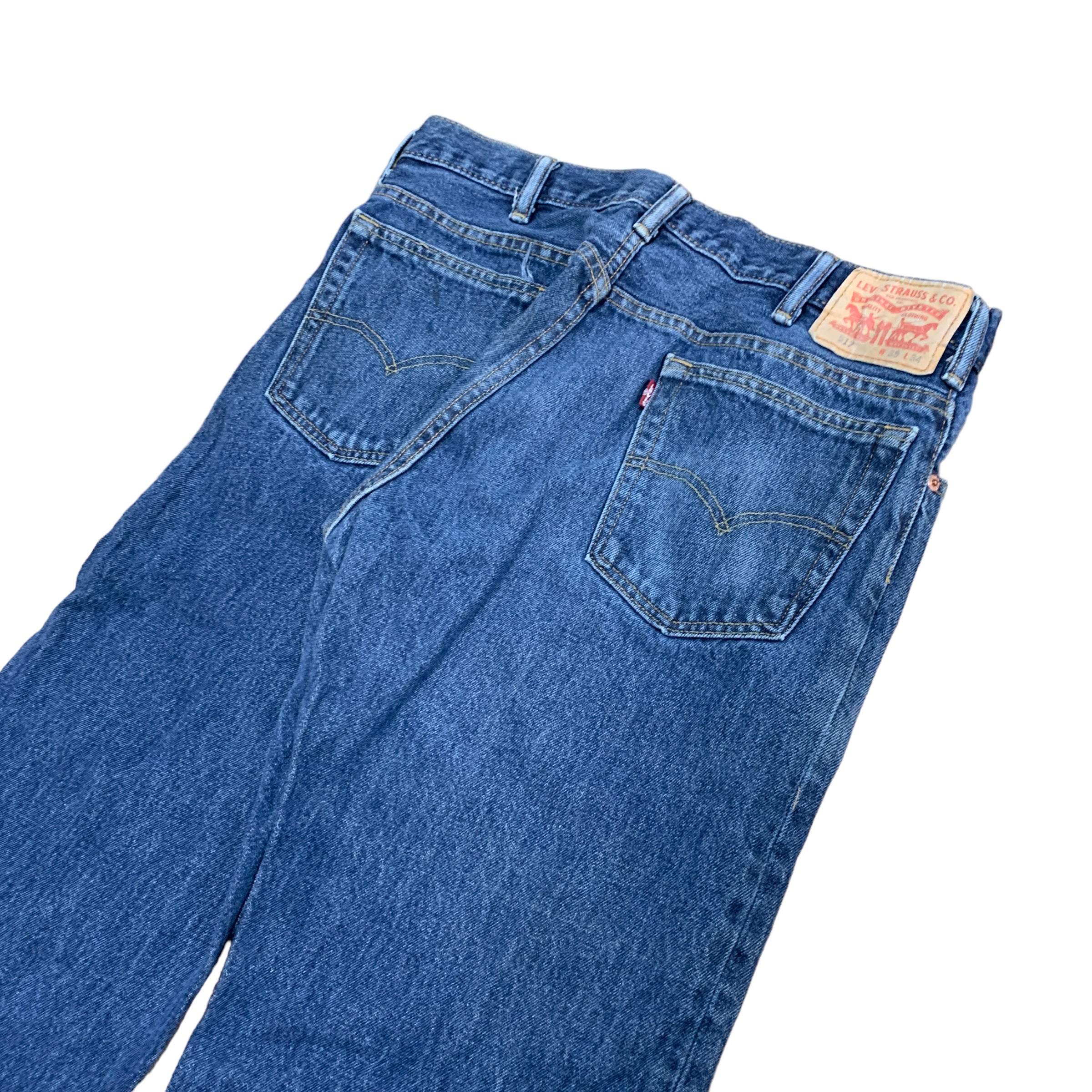 Levis 517 Jeans W35 L34 Mens Vintage Blue Bootcut Fit Denim