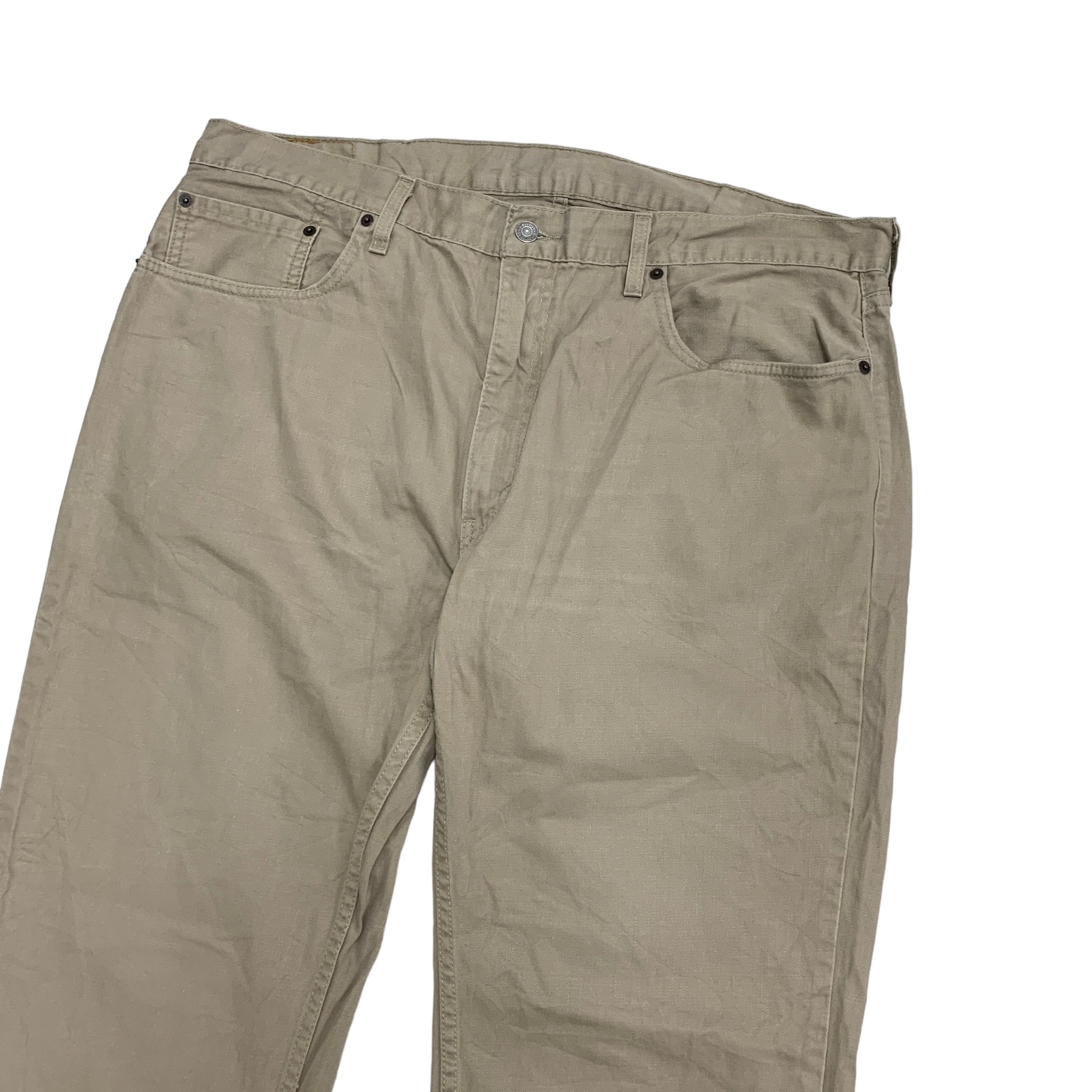 Levis 559 Trousers W40 L32 Mens Beige Relaxed Fit Cotton Pants