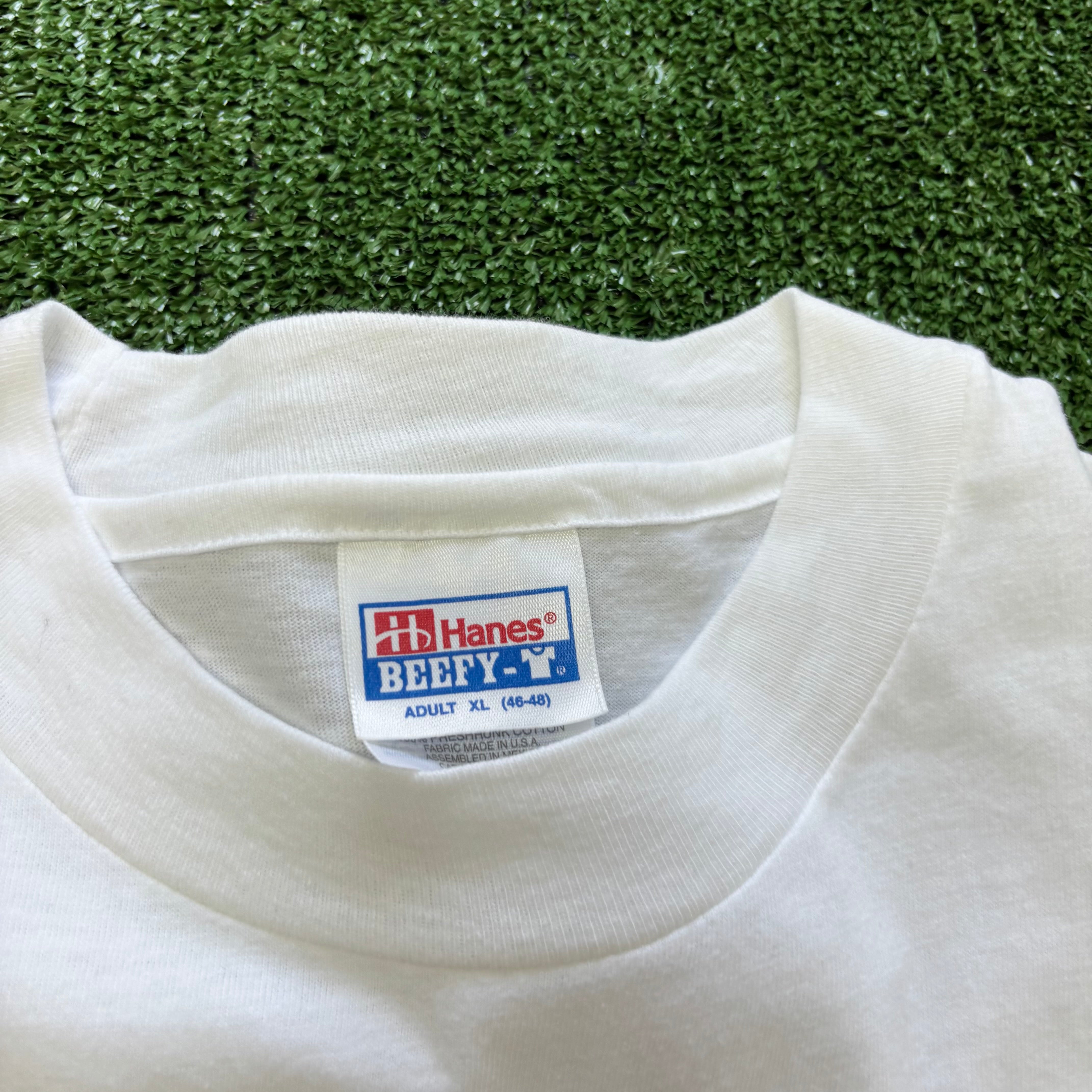 Vintage T Shirt Mens XL White Single Stitch Graphic Print 90s USA (E)