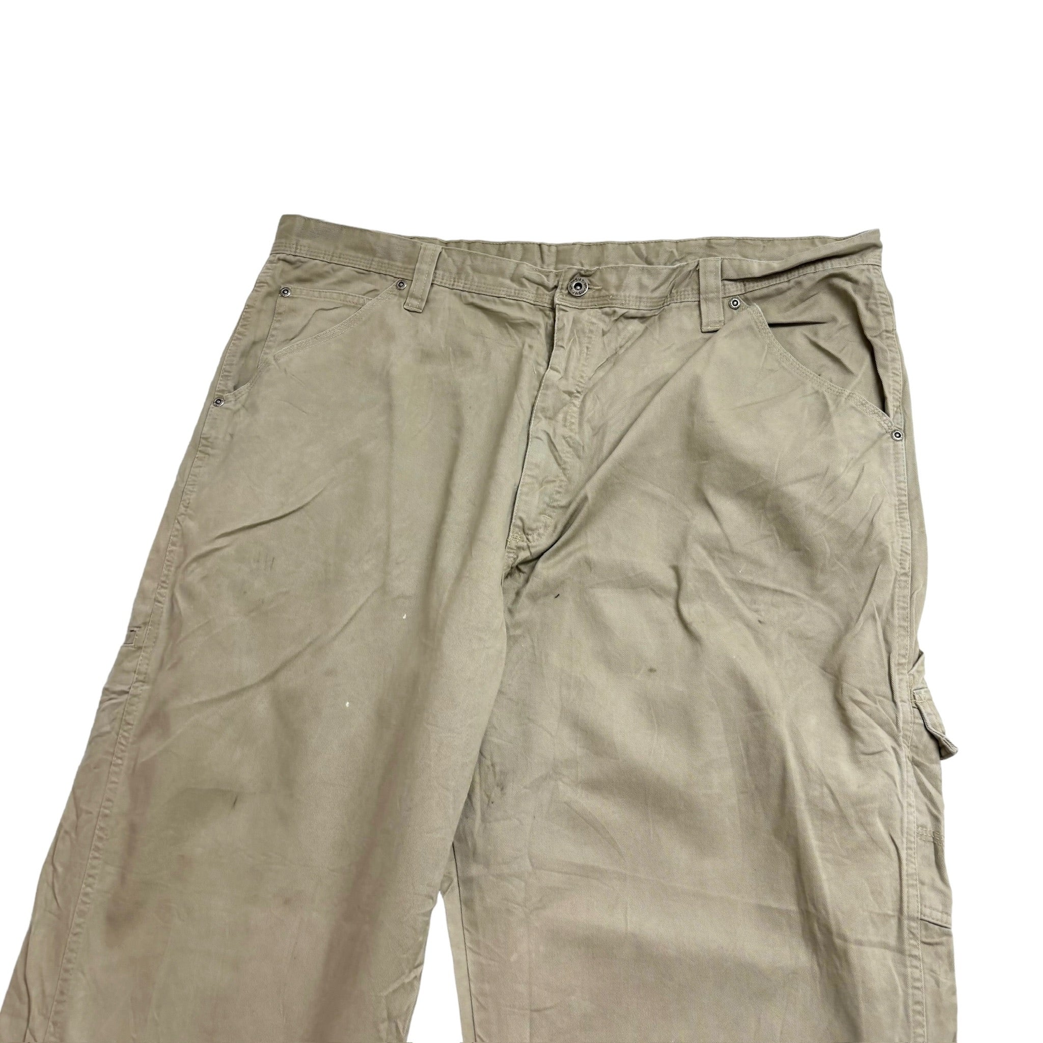 Wrangler Carpenter Pants W40 L30 Mens Beige Stone Baggy Relaxed Fit Trousers