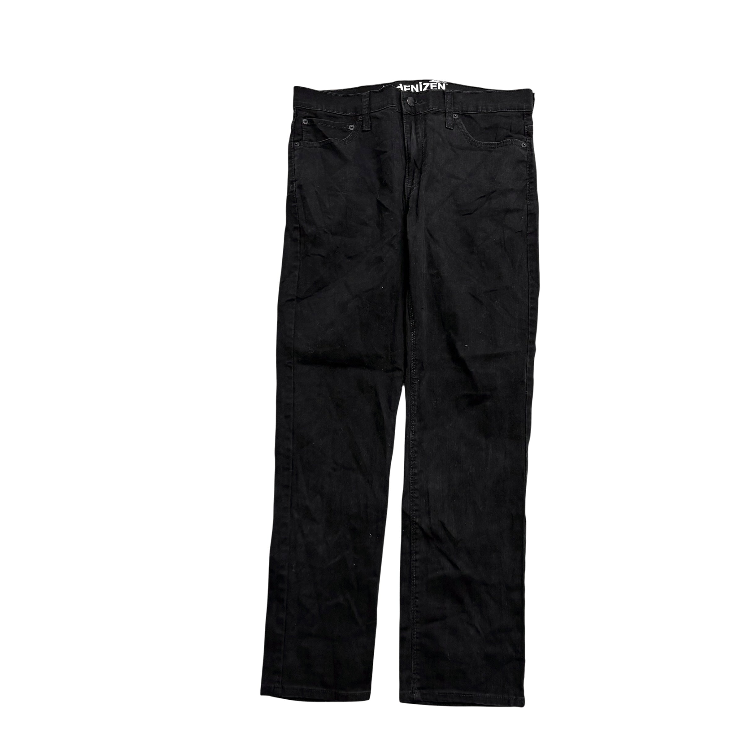 Levis Denizen Jeans W33 L30 Mens Black Skinny Fit Stretch Denim (E)