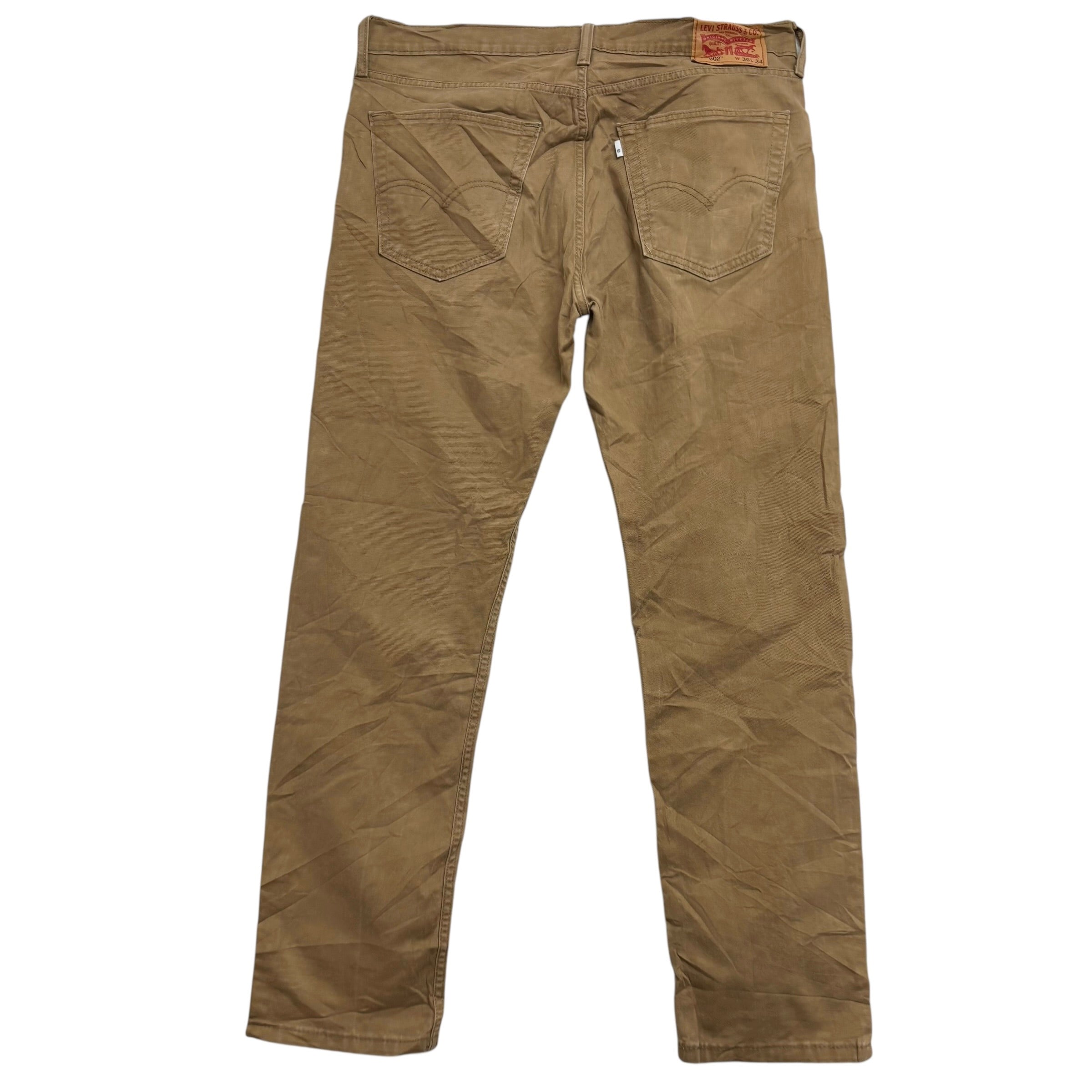 Levis 541 Jeans W36 L32 Mens Tan Regular Tapered Fit Stretch Denim