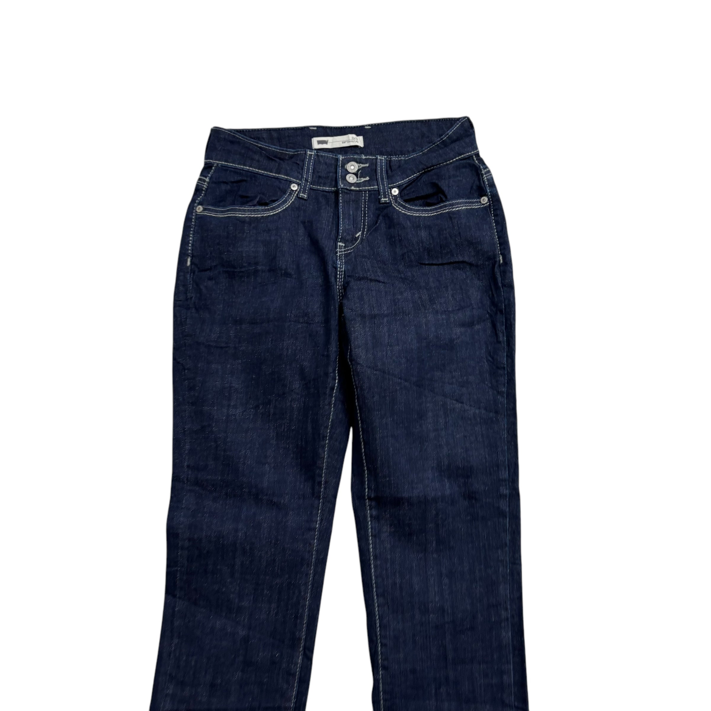 Levis 529 Jeans W29 L32 Womens Navy Blue Curvy Skinny Stretch Denim