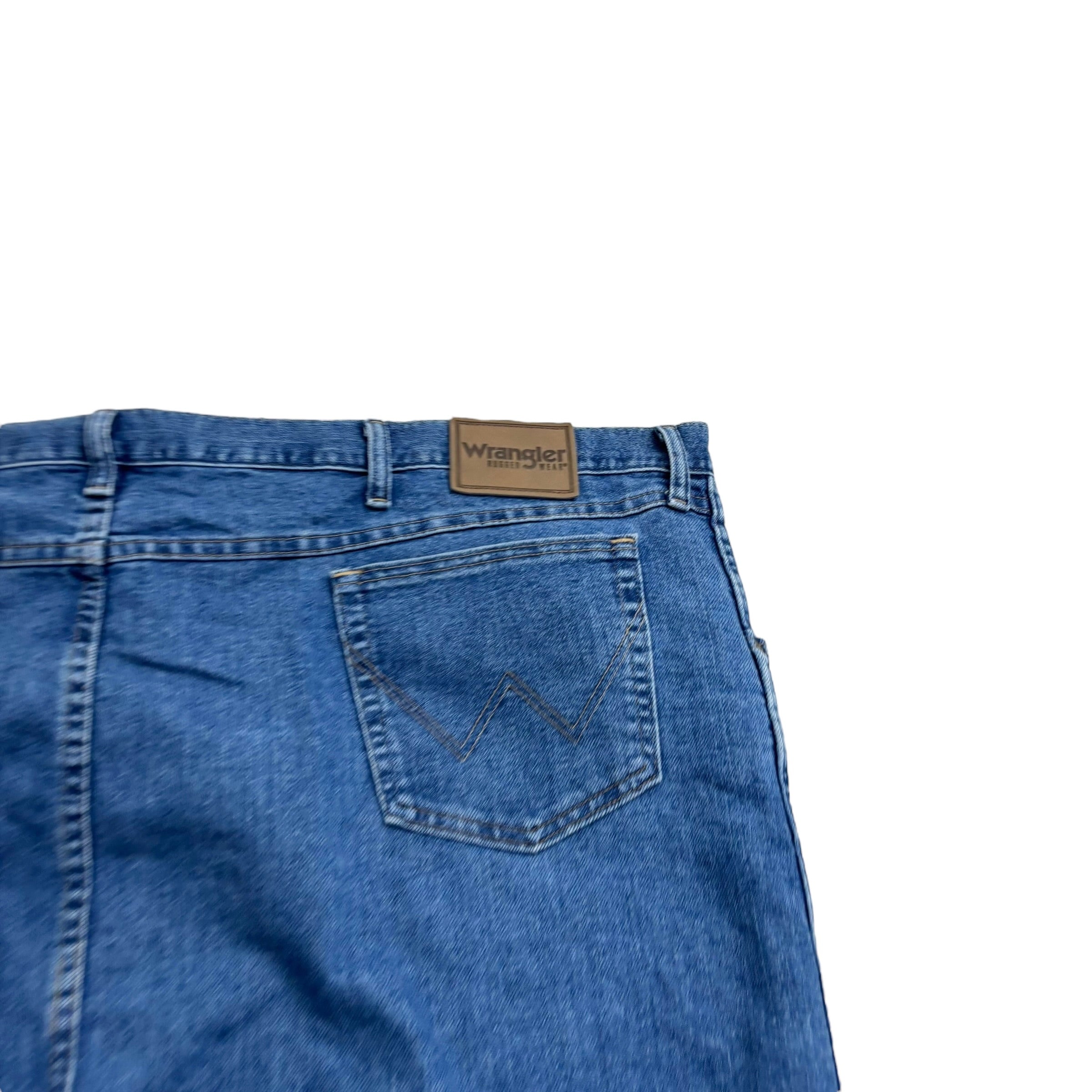 Wrangler Jeans W54 L32 Mens Mid Blue Relaxed Straight Fit Vintage Denim (E)