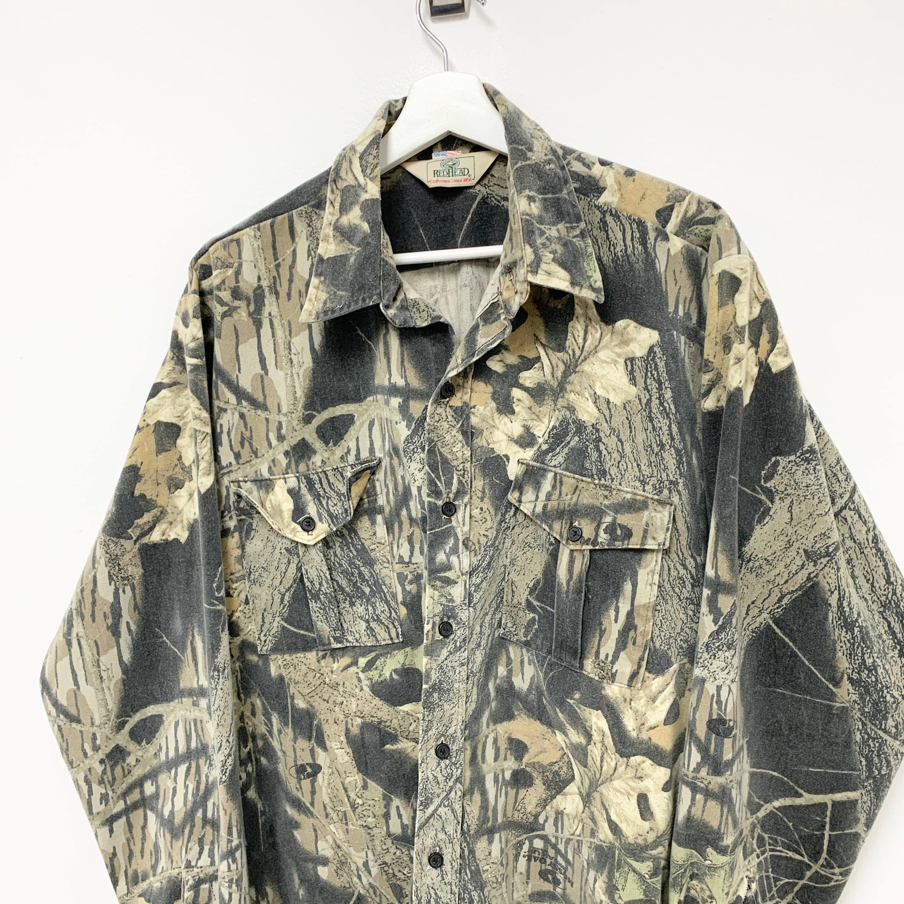 Vintage RealTree Camo USA Hunting Shirt X-Large