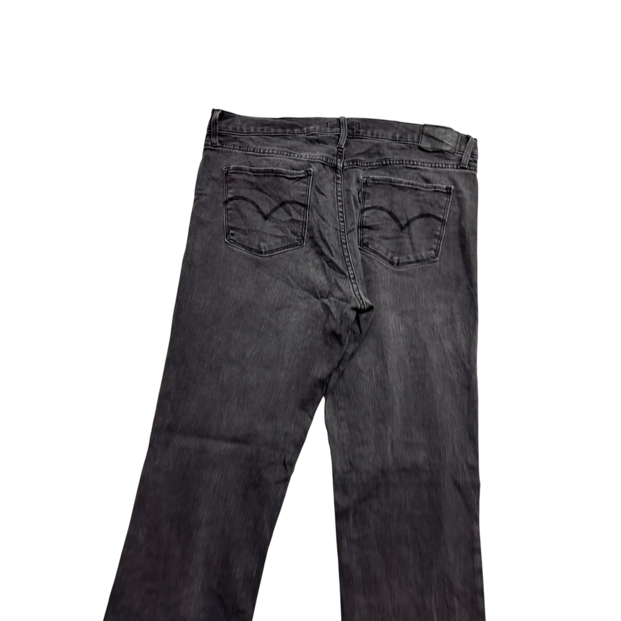 Levis 314 Jeans W33 L32 Womens Shaping Straight Black Stretch Denim