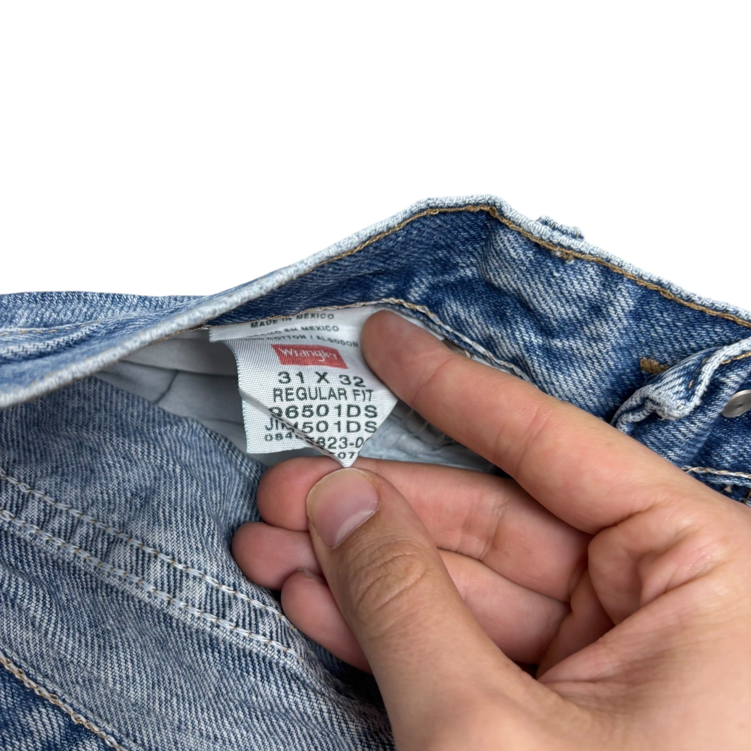 Wrangler Jeans W31 L32 Mens Light Blue Regular Straight Fit Denim