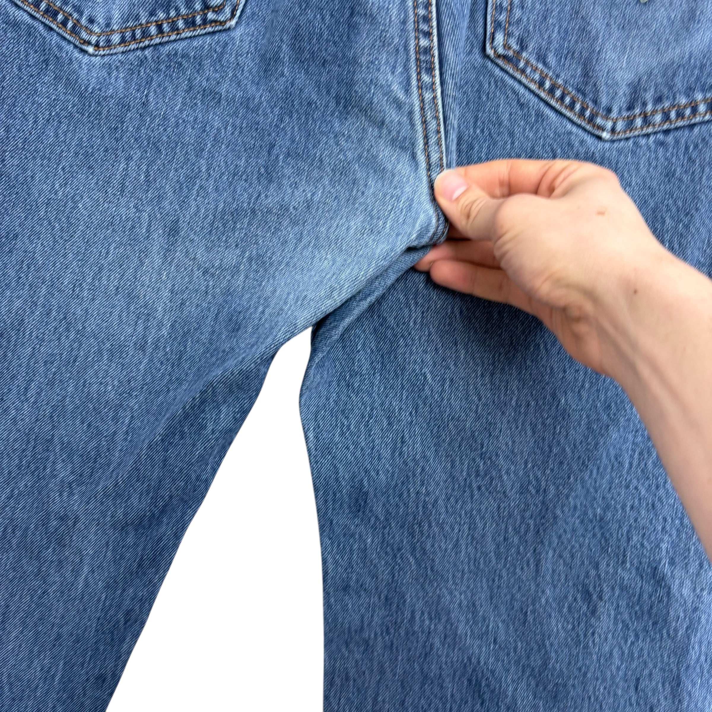 Levis 505 Jeans W36 L32 Mens Mid Blue Regular Straight Fit Denim