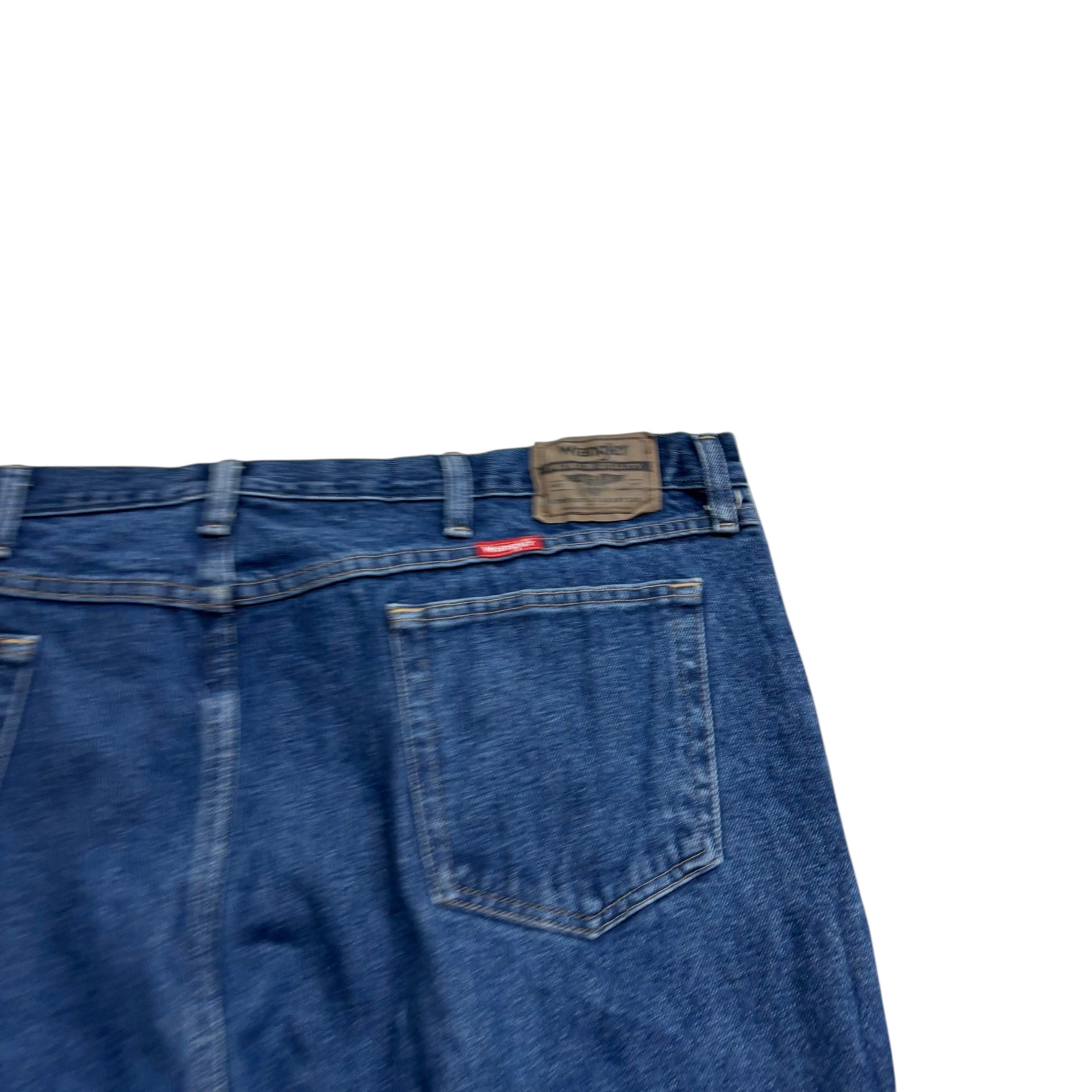 Wrangler Jeans W44 L34 Mens Mid Blue Relaxed Straight Fit Baggy Denim