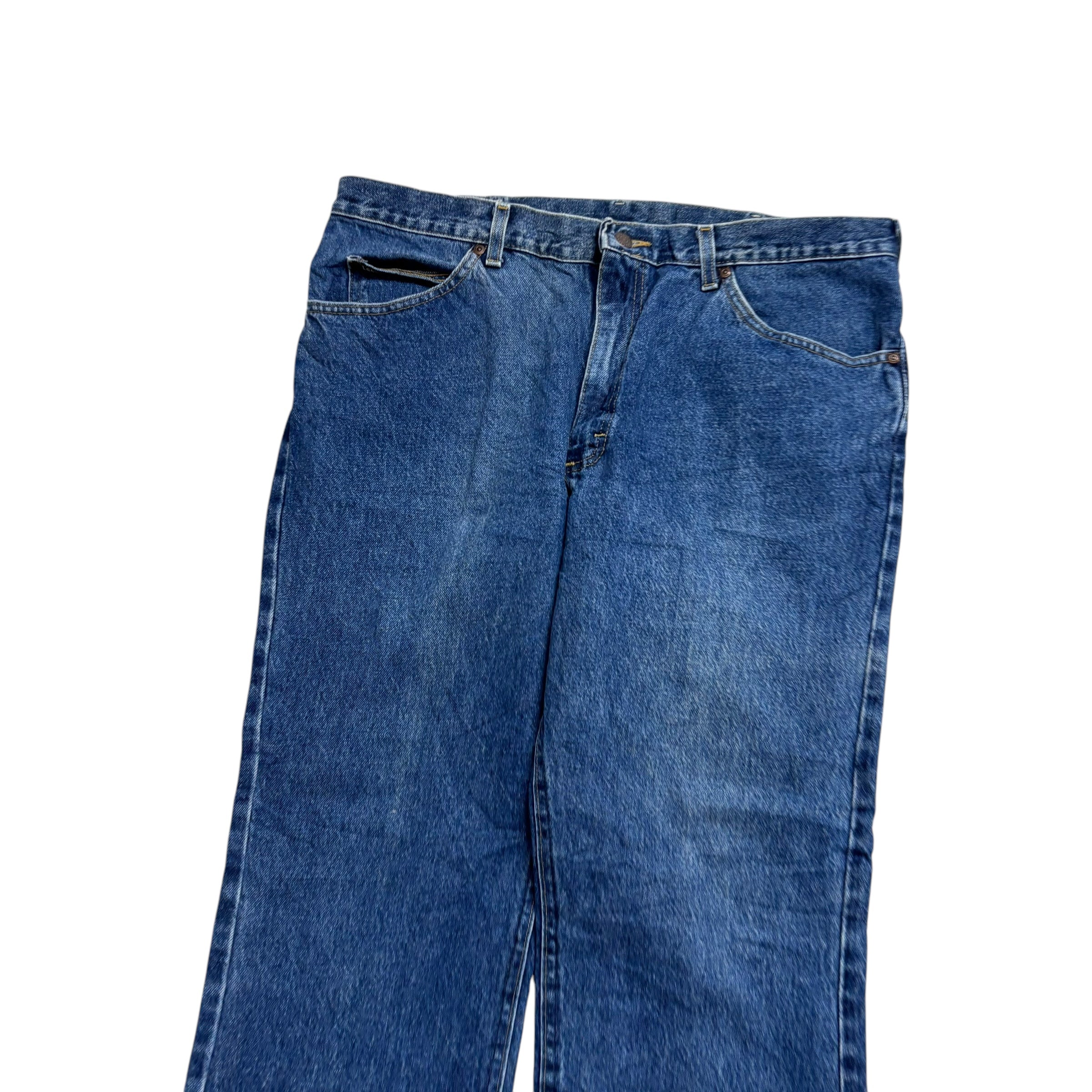 Lee Jeans W38 L30 Mens Mid Blue Relaxed Straight Fit Vintage 90s Denim (E)