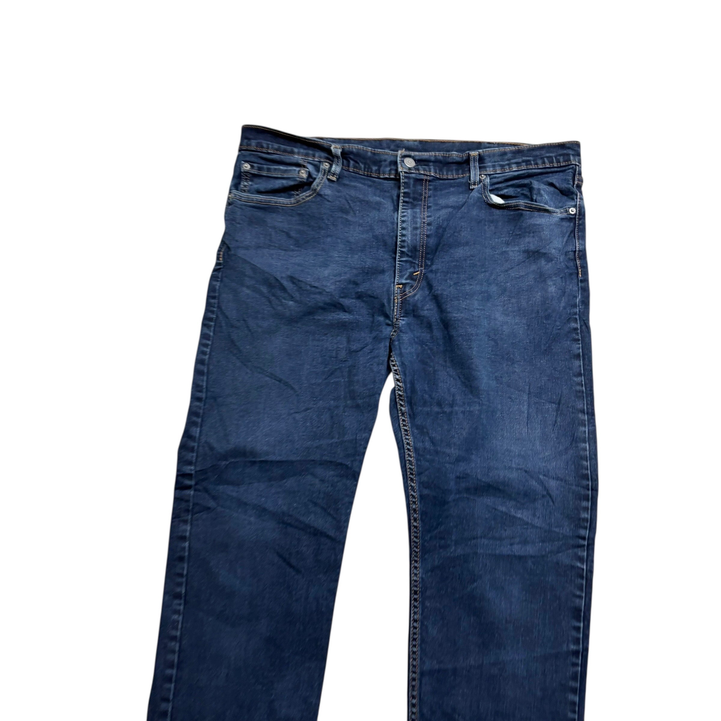 Levis 502 Jeans W40 L31 Mens Dark Blue Regular Tapered Fit Stretch Denim (E)