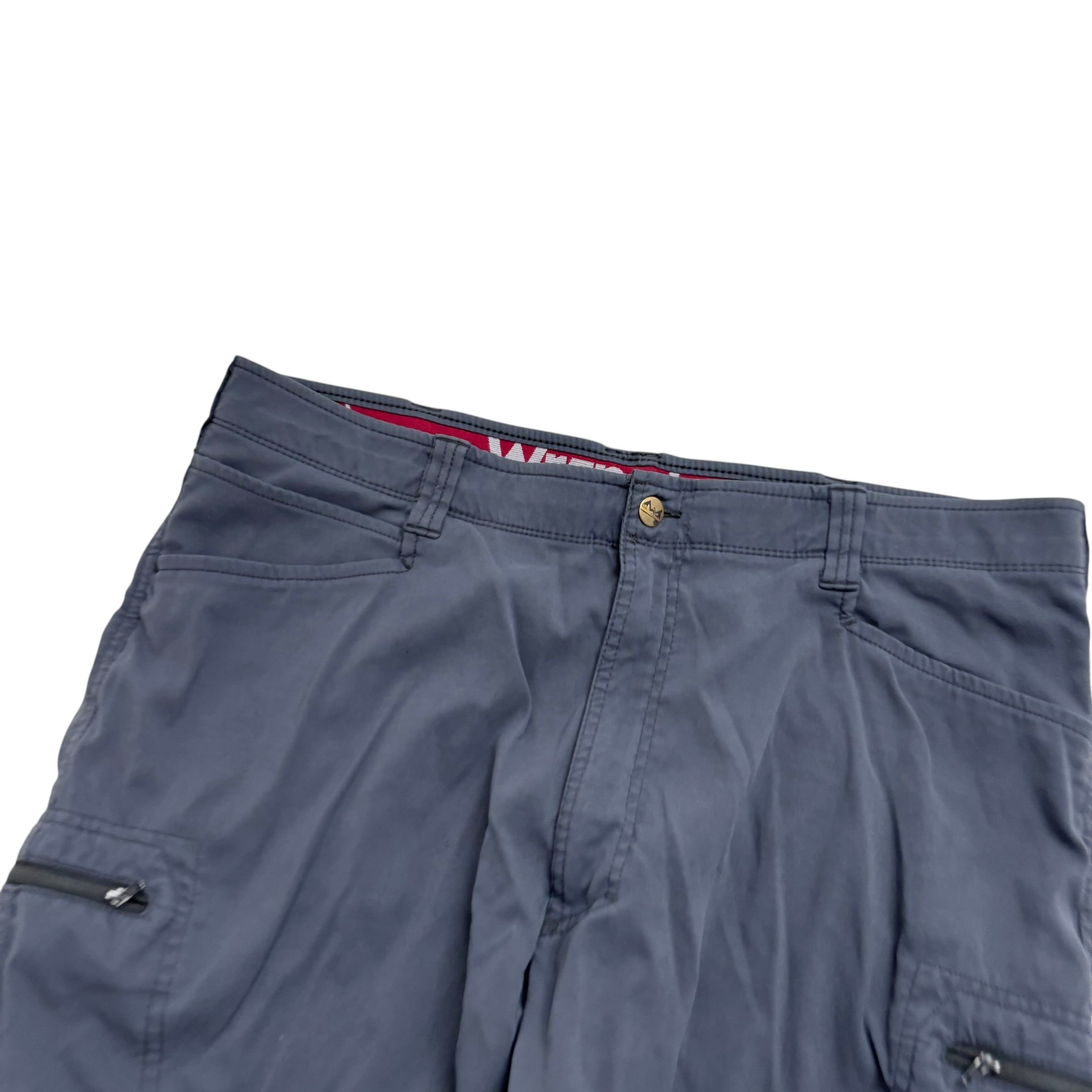 Wrangler Cargo Shorts W40 Mens Grey Relaxed Fit Nylon (E)