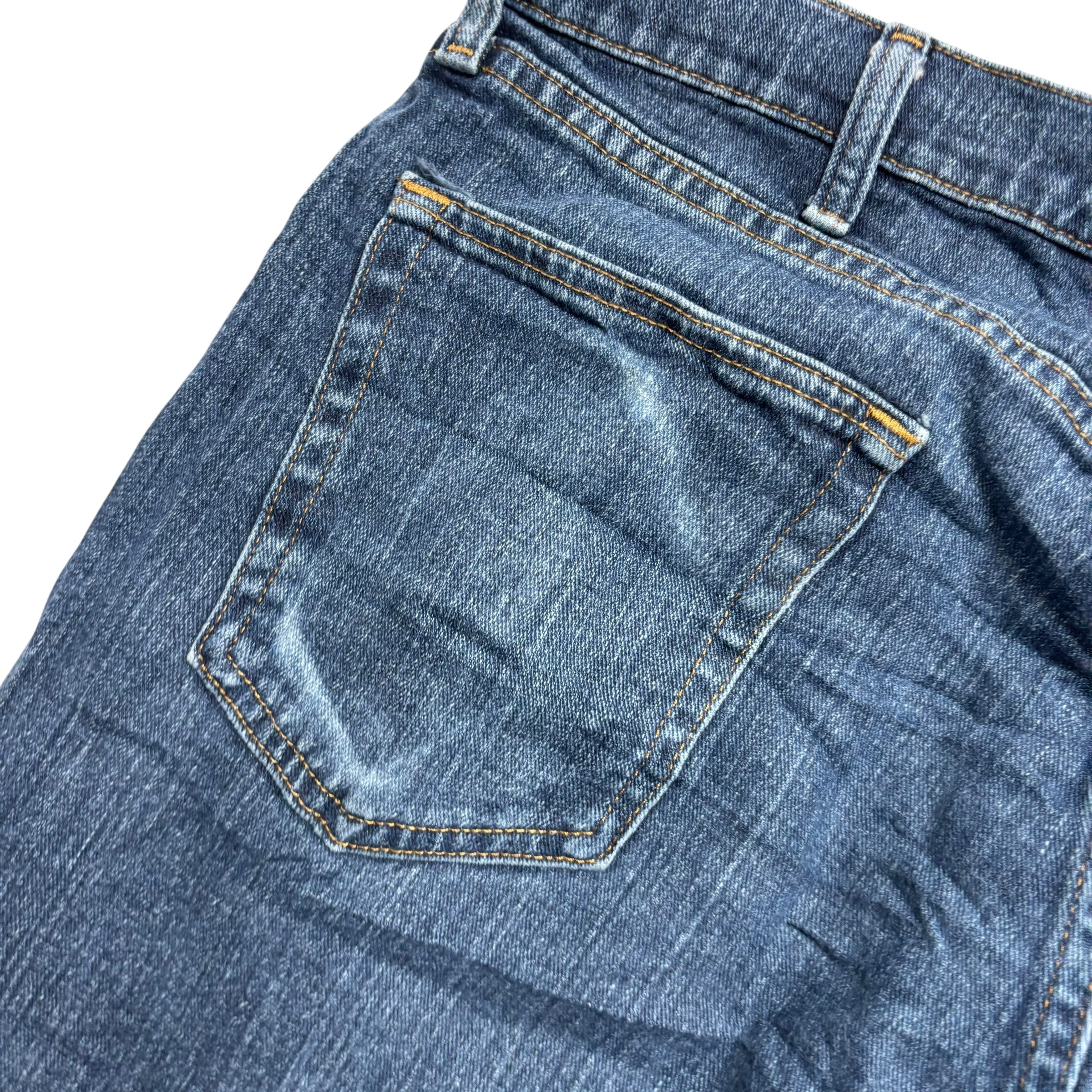 Wrangler Jeans W38 L30 Mens Dark Blue Relaxed Straight Fit Stretch Denim