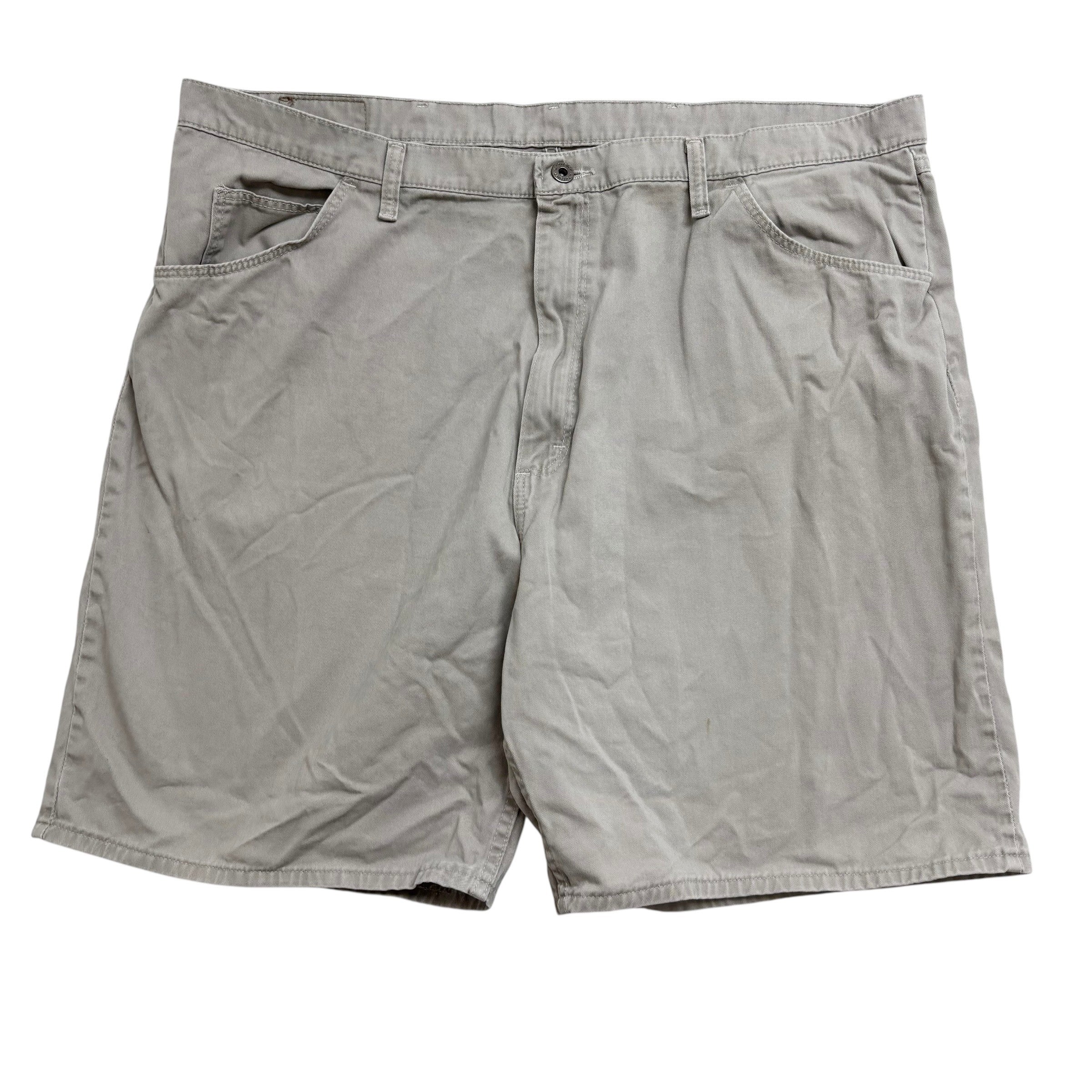 Vintage Wrangler Baggy Jorts W42 Mens Grey Canvas Shorts Relaxed Fit