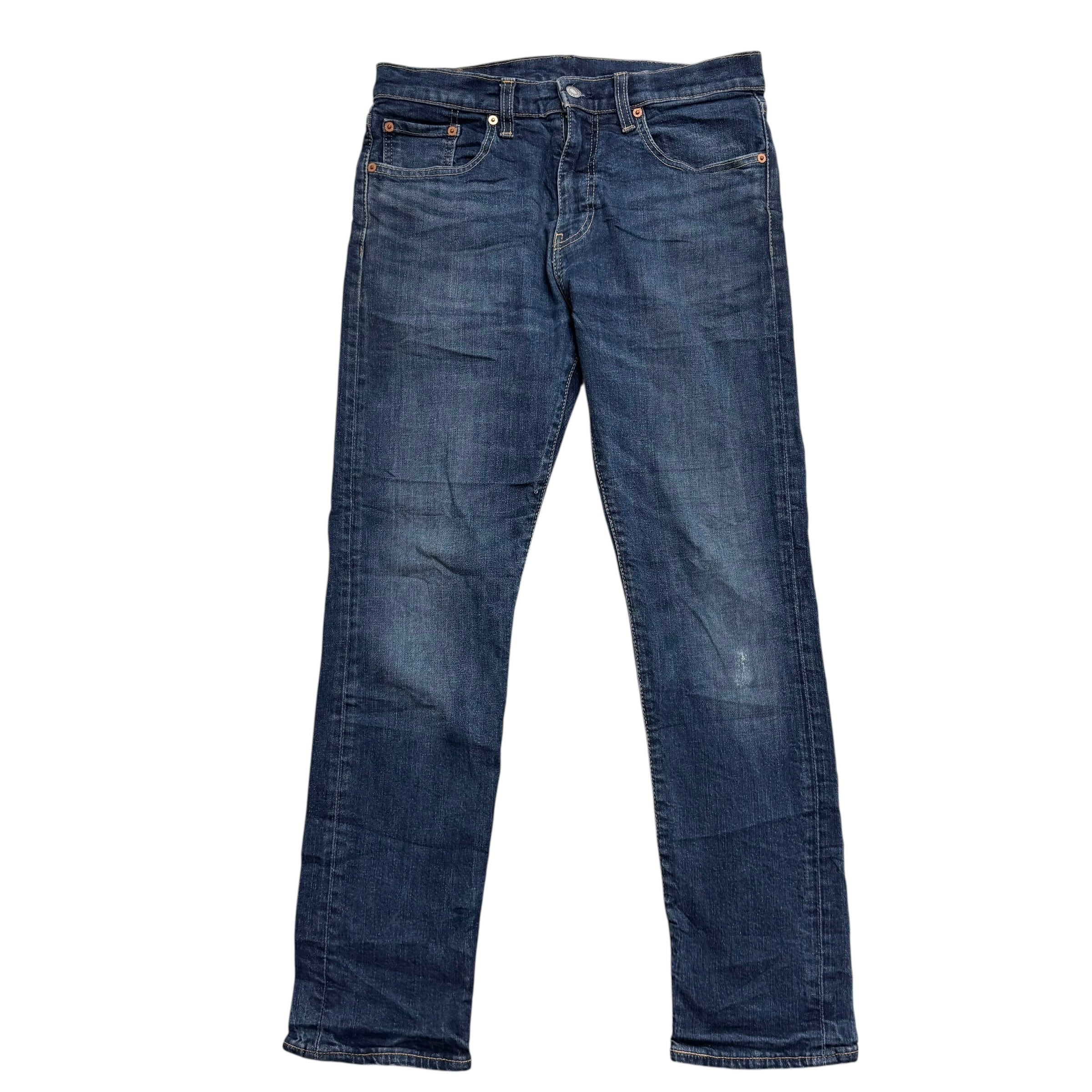 Levis 502 Jeans W32 L31 Mens Dark Blue Regular Tapered Fit Stretch Denim