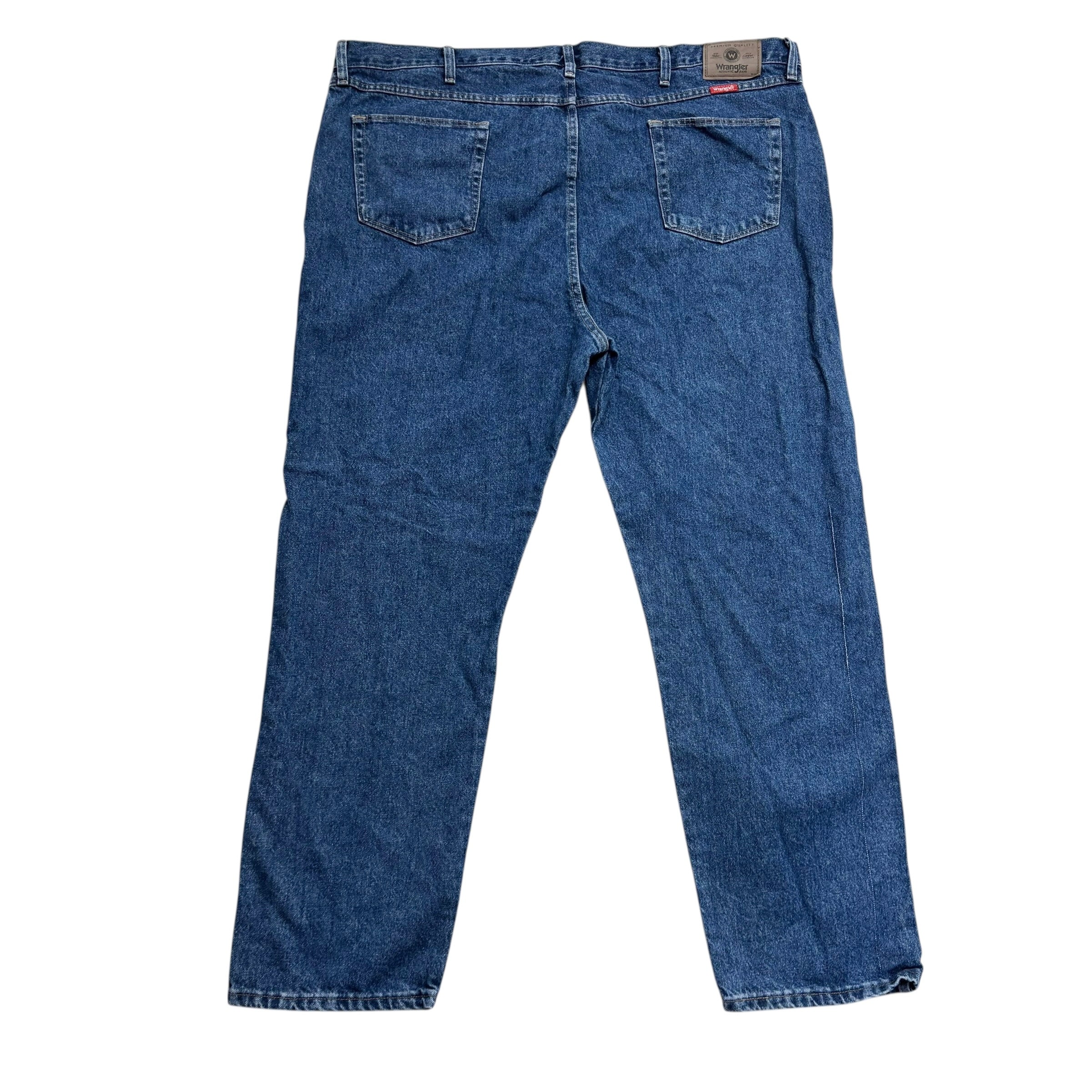 Wrangler Jeans W48 L32 Mens Mid Blue Regular Straight Fit Denim