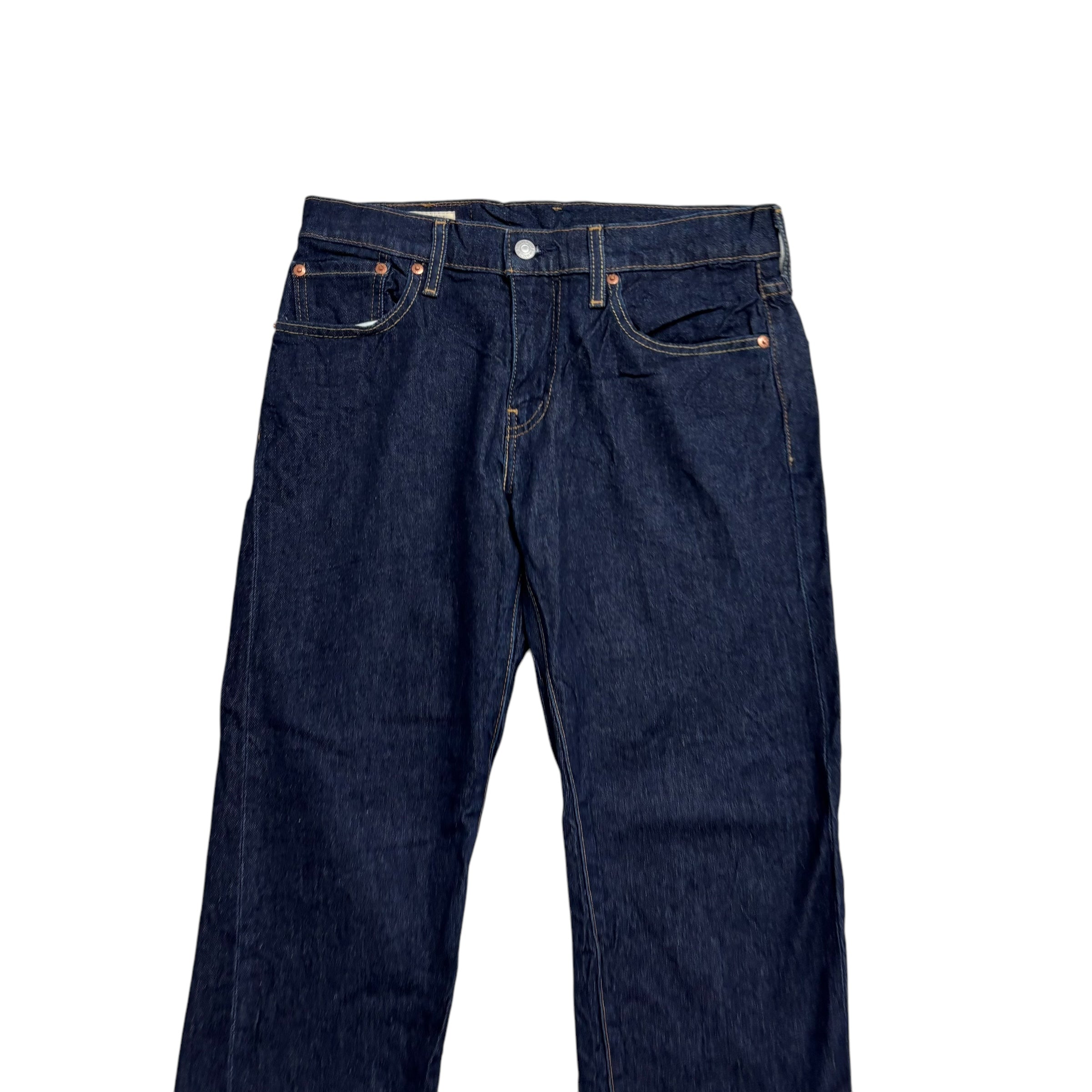 Levis 502 Jeans W29 L30 Mens Dark Blue Regular Tapered Stretch Premium Denim (E)