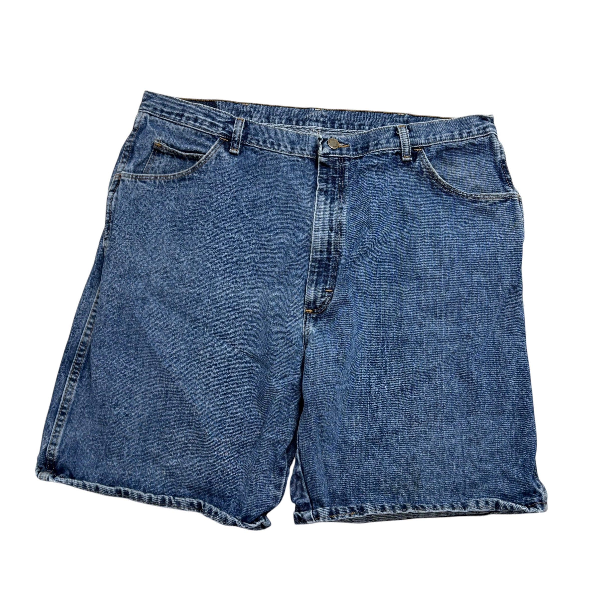 Vintage Wrangler Baggy Jorts W40 Mens Denim Shorts Mid Blue Relaxed Fit (E)