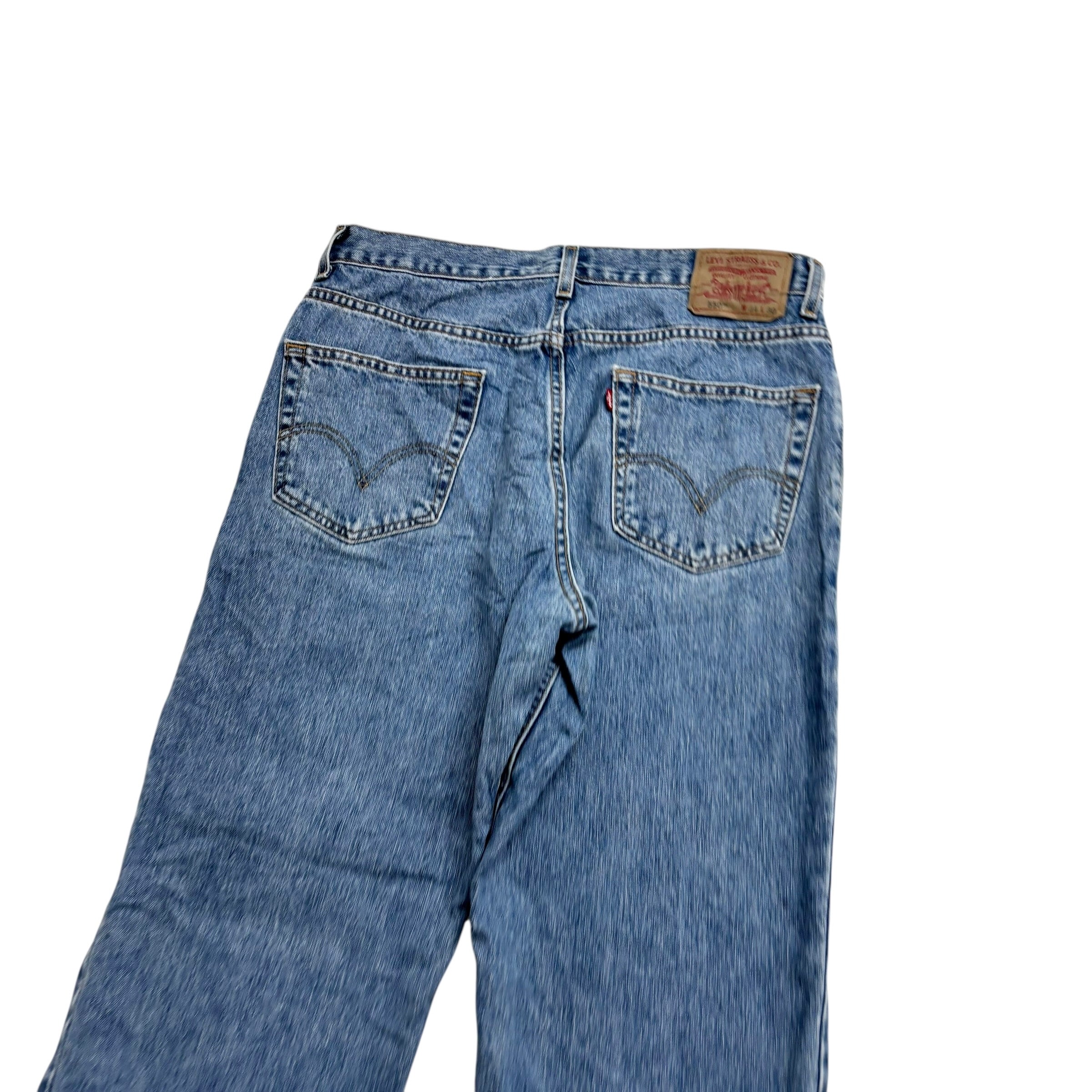 Levis 550 Jeans W34 L30 Mens Light Blue Baggy Relaxed Straight Vintage Denim (E)